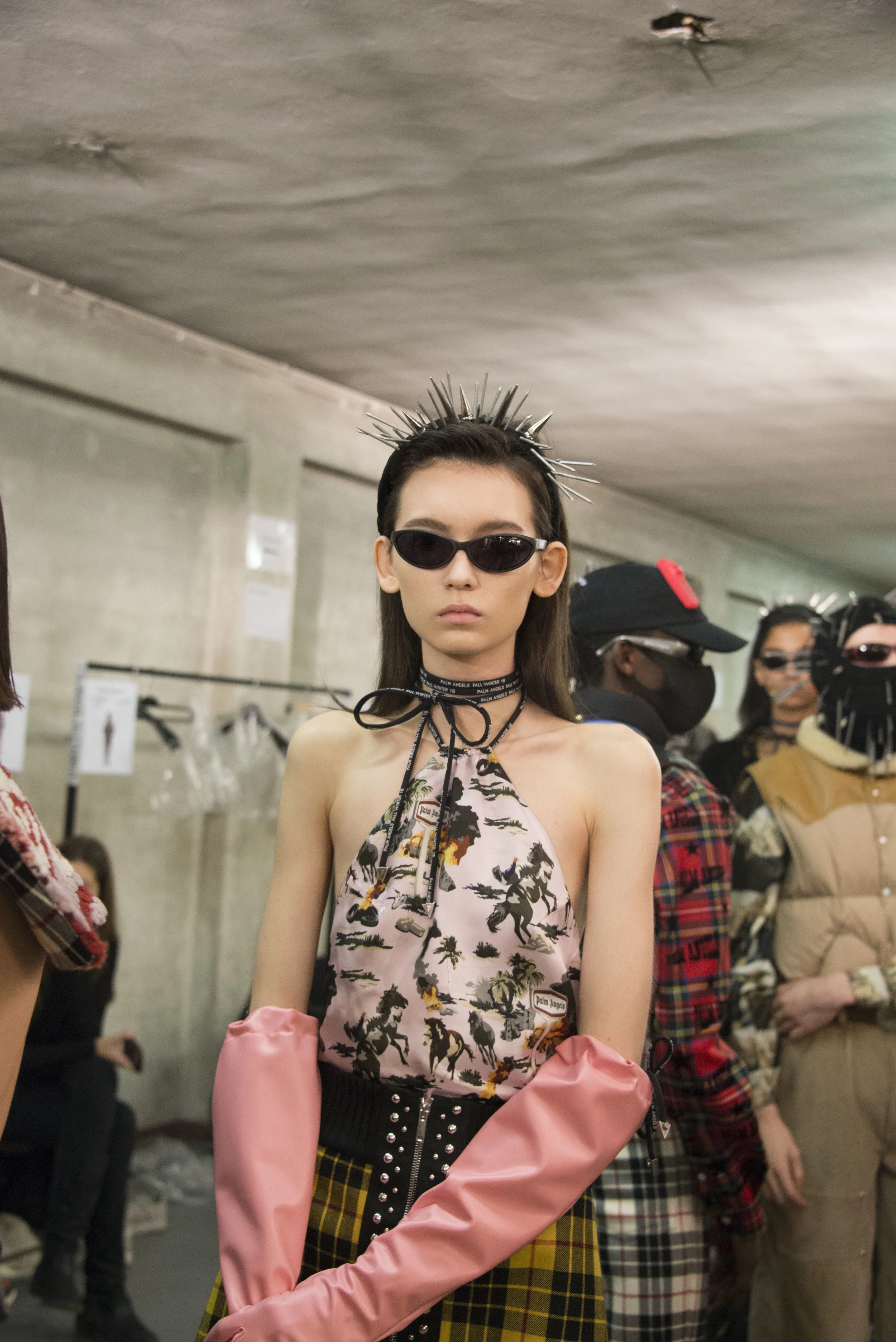 Backstage at Palm Angels FW18