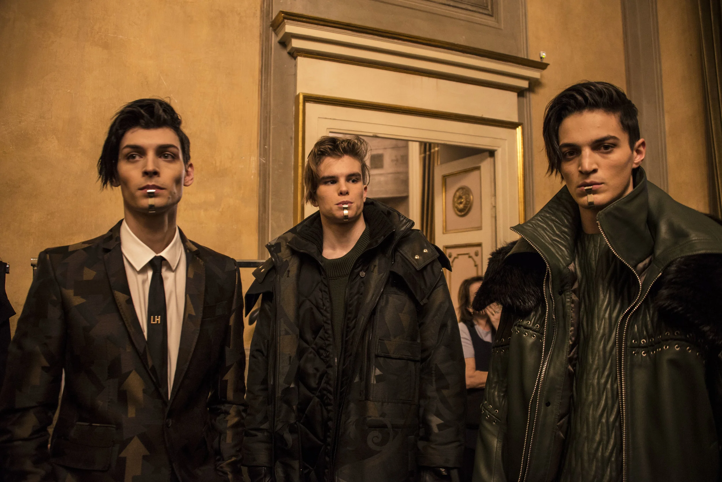 Backstage at LES HOMMES FW18