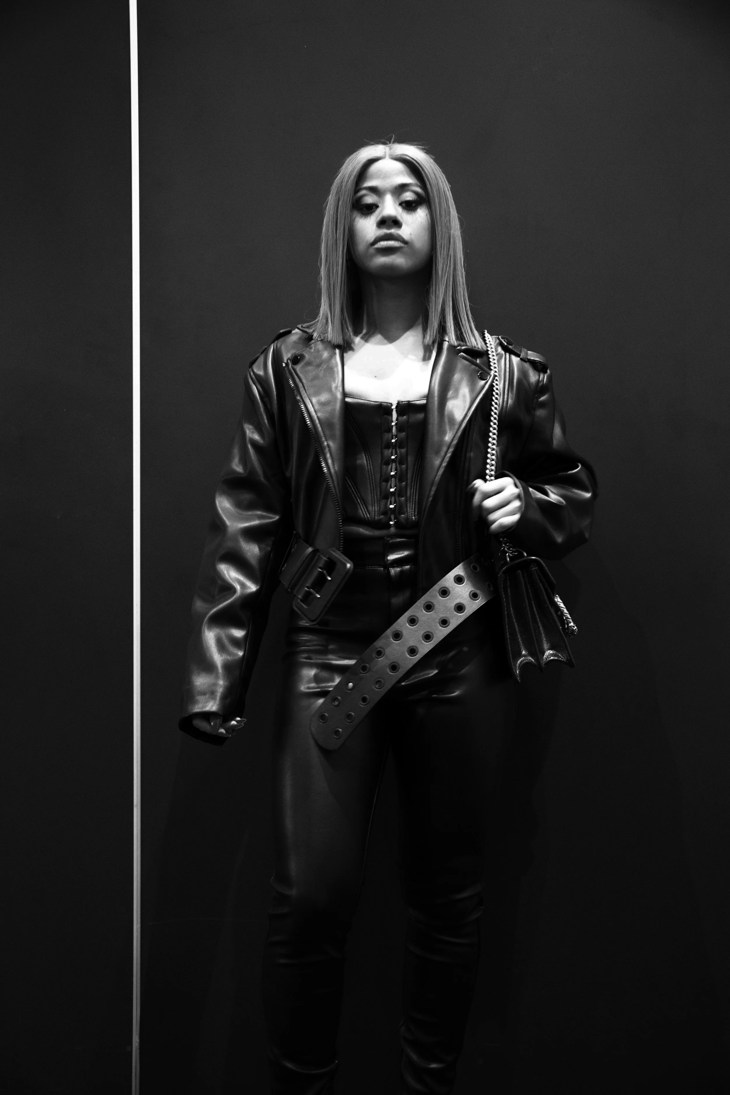 Hennessy Carolina Backstage at Moschino 2019