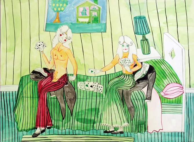 AURIE RAMIREZ, UNTITLED. 2000. WATERCOLOR AND INK ON PAPER. 22 X 30. IMAGE COURTESY OF CREATIVE GROWTH.