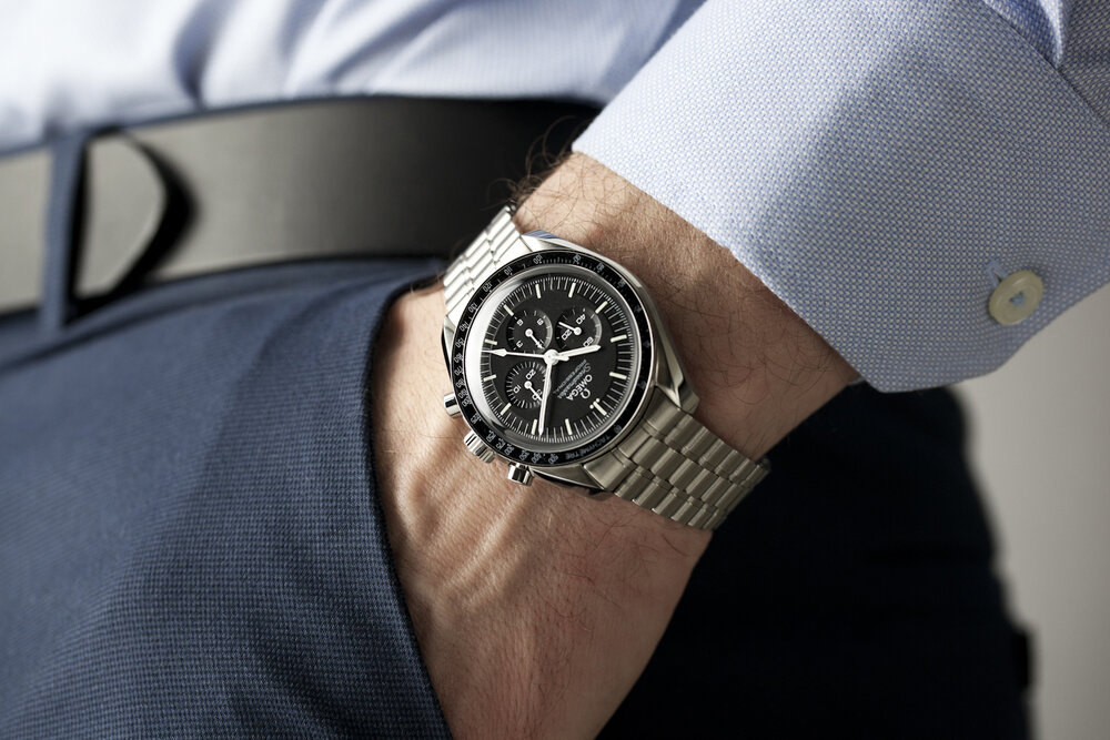 Omega Speedmaster Moonwatch Professional Chronograph 42mm 3861 Hesalite  310.30.42.50.01.001 — Watch Exchange Co.