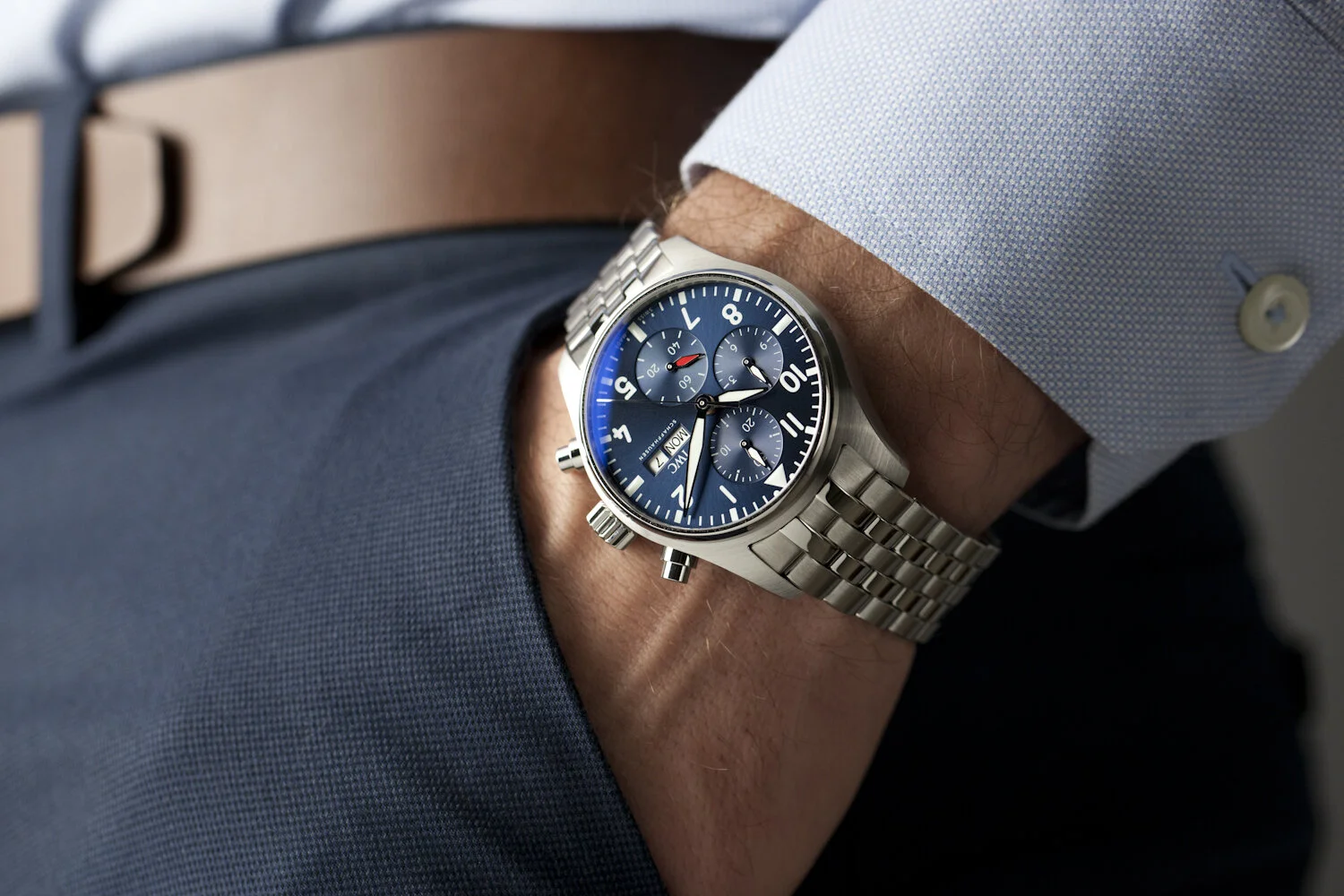 IWC Pilot Chronograph 41mm Blue IW388102 — Watch Exchange Co.