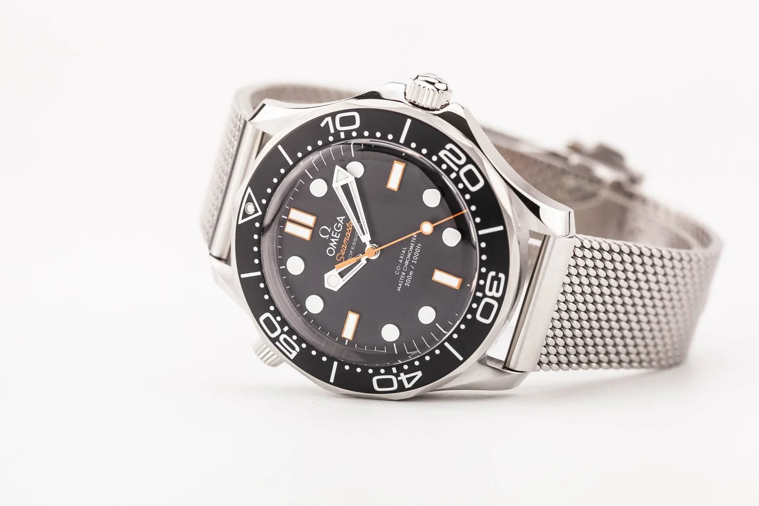 Omega Seamaster 300 Black Aluminum Orange Mesh Bracelet NEW 080425 (2 of 11).jpg