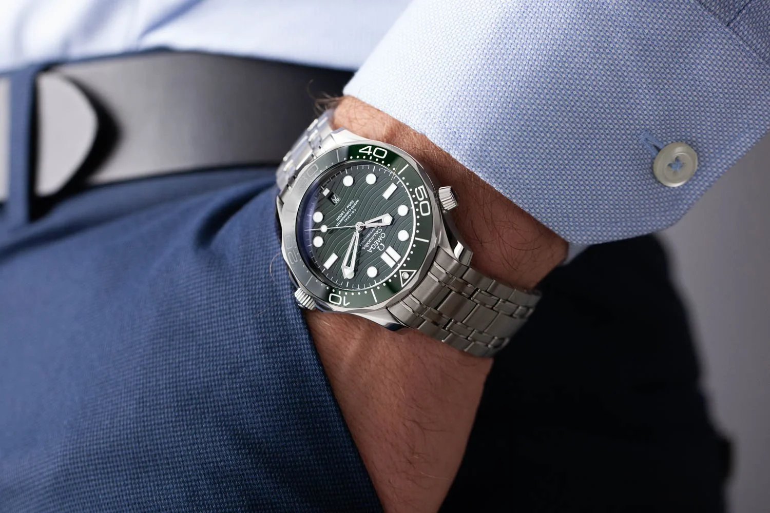 Omega Seamaster 300 Green Wave Dial 080122 (1 of 12).jpg