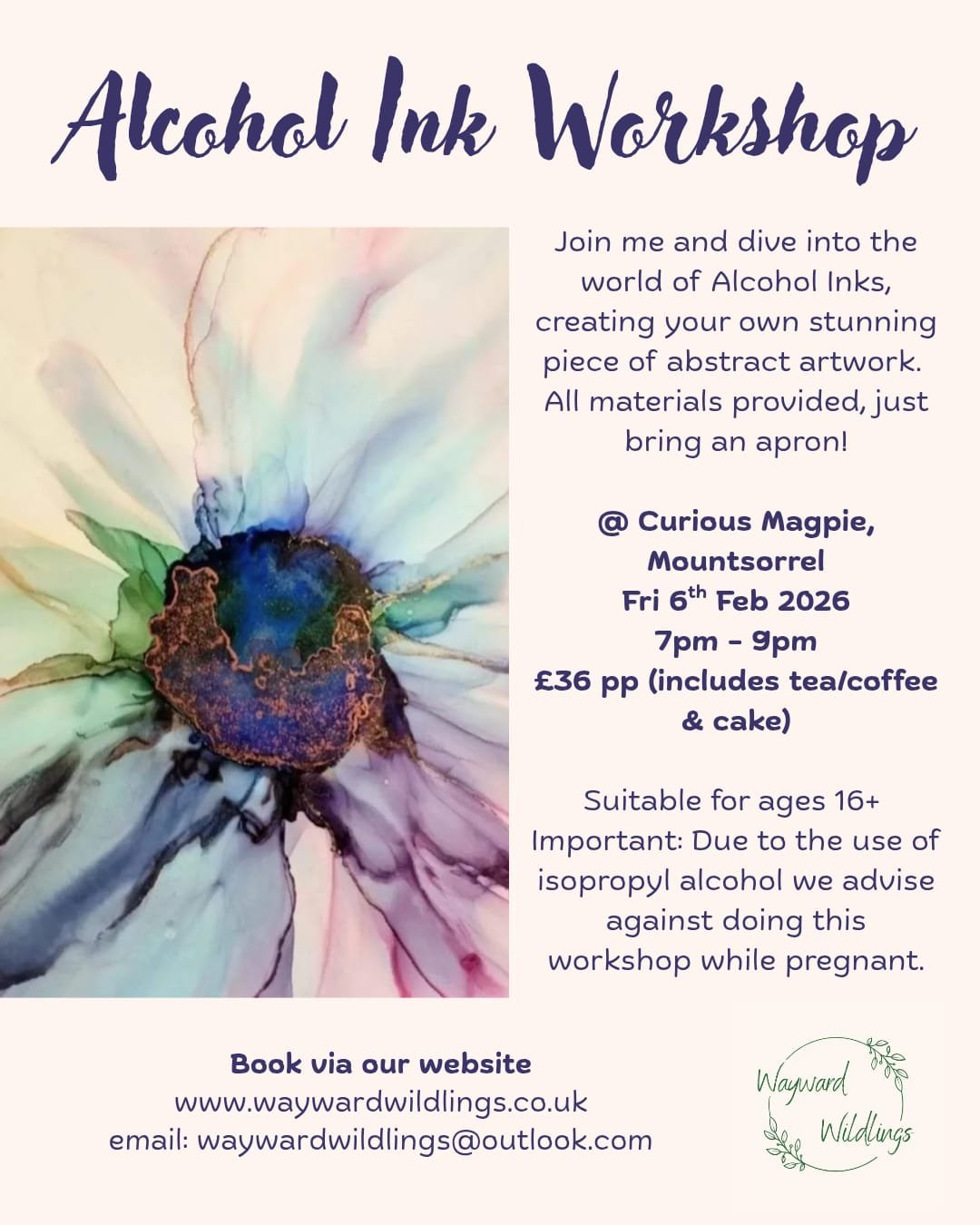 Curious Magpie Alcohol Ink Workshop