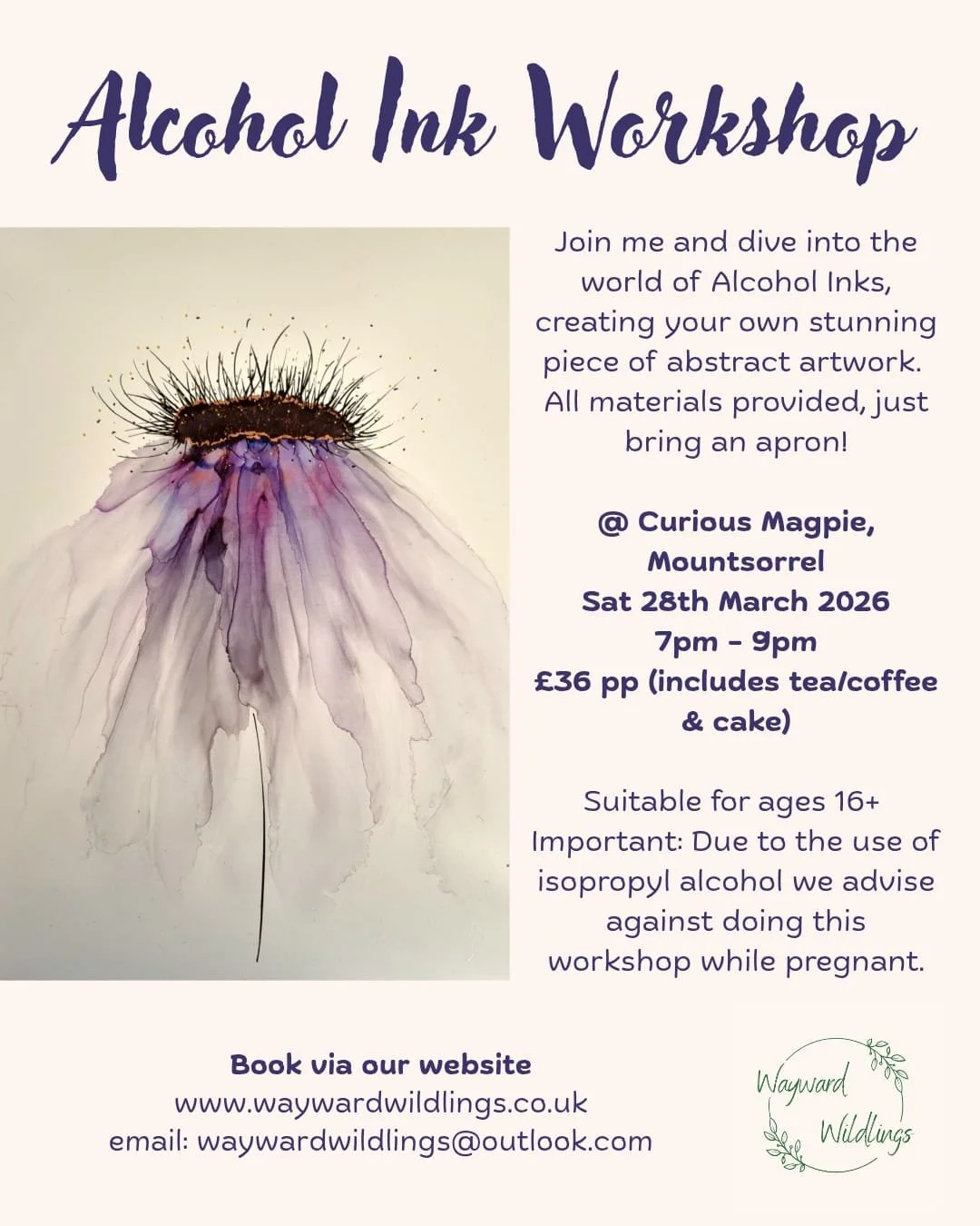 Curious Magpie Alcohol Ink Workshop