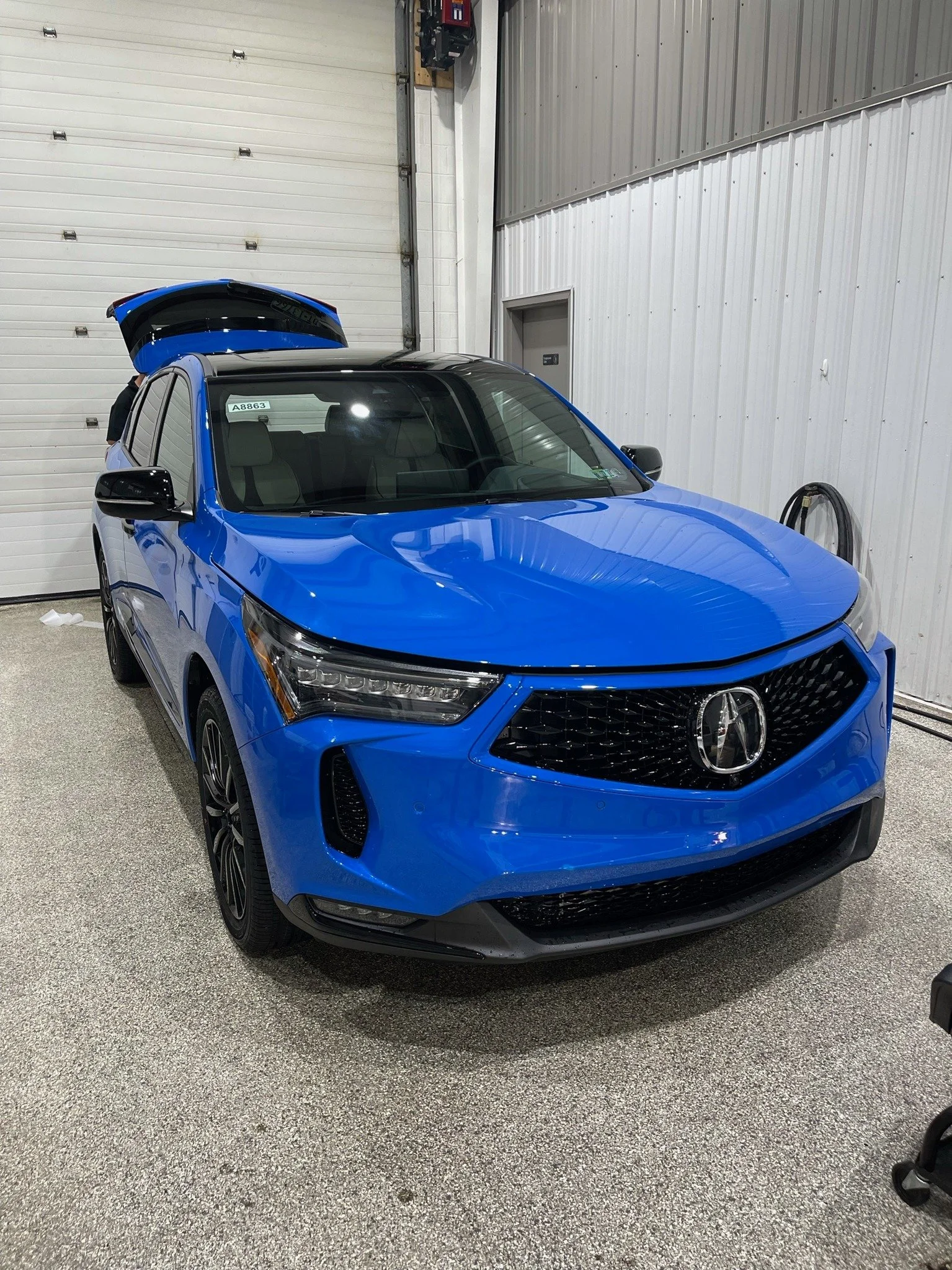 Installing XPEL PPF on this gorgeous blue Acura will keep keep it looking its best, even against the threats of road hazards and rock chips! Protect your investment today! #rosedetailing #ppf #paintprotectionfilm #xpel #acura