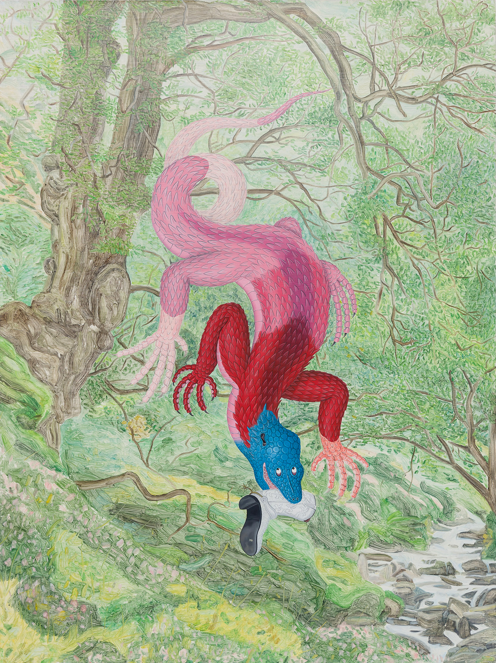 Tristan Pigott The Split Between the Eye and the Gaze , 2018 Oil on board 73.5 x 55 cm