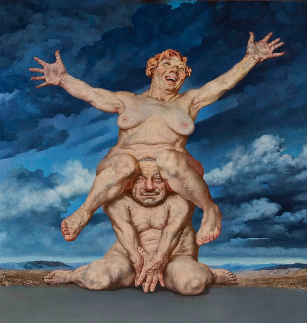 Sasha Okun  Women Riders Triptych  (3), 2008 - 12 Oil on board 244 x 199 cm