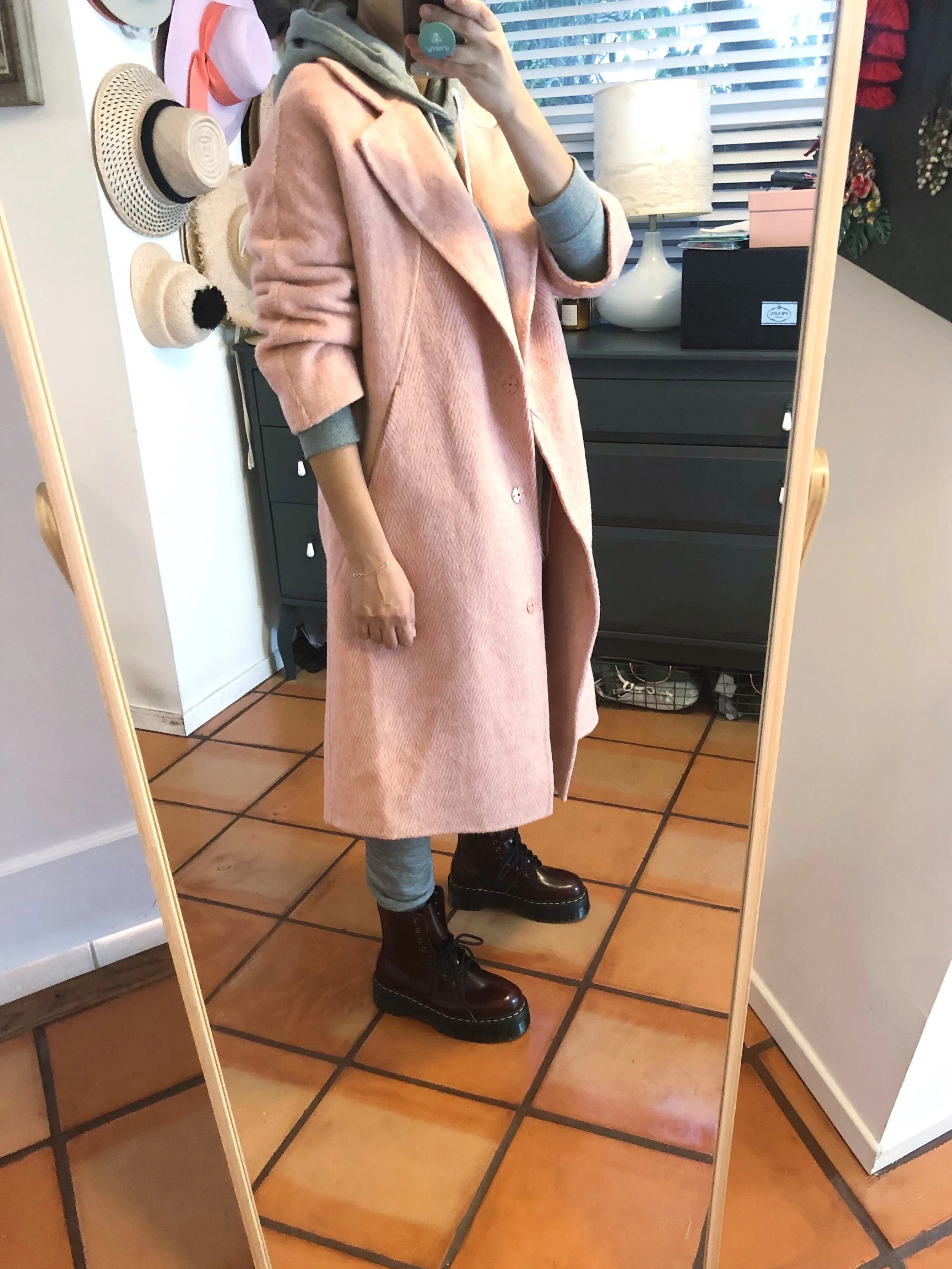  coat:  Social Eras  cropped hoodie:  Target  joggers: Wildfox (old, similar  here ) boots:  Dr. Martens  