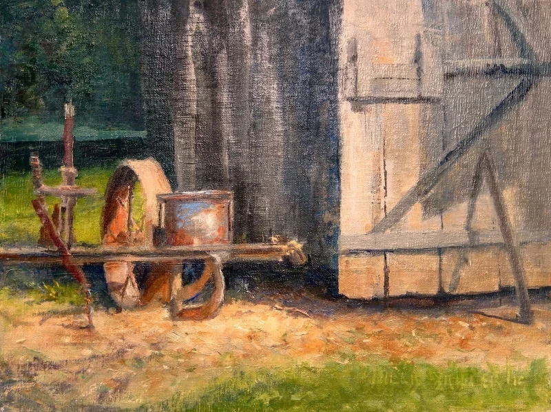 Served Well, 9" x 12", oil. This painting was started plein air at a museum in Springdale, AR. Makes me think of such a simpler time. 