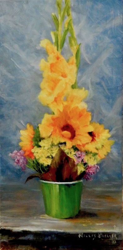 Title: Expression of Creation, 20” x 10”, oil. We saw this image at Farmers Market.