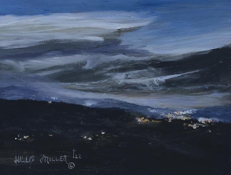 Title: Tesuque Evening, 9" x 12", oil, unframed
