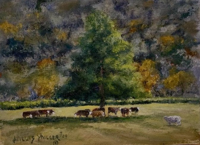 Title: Shade, 9" x 12", oil, unframed