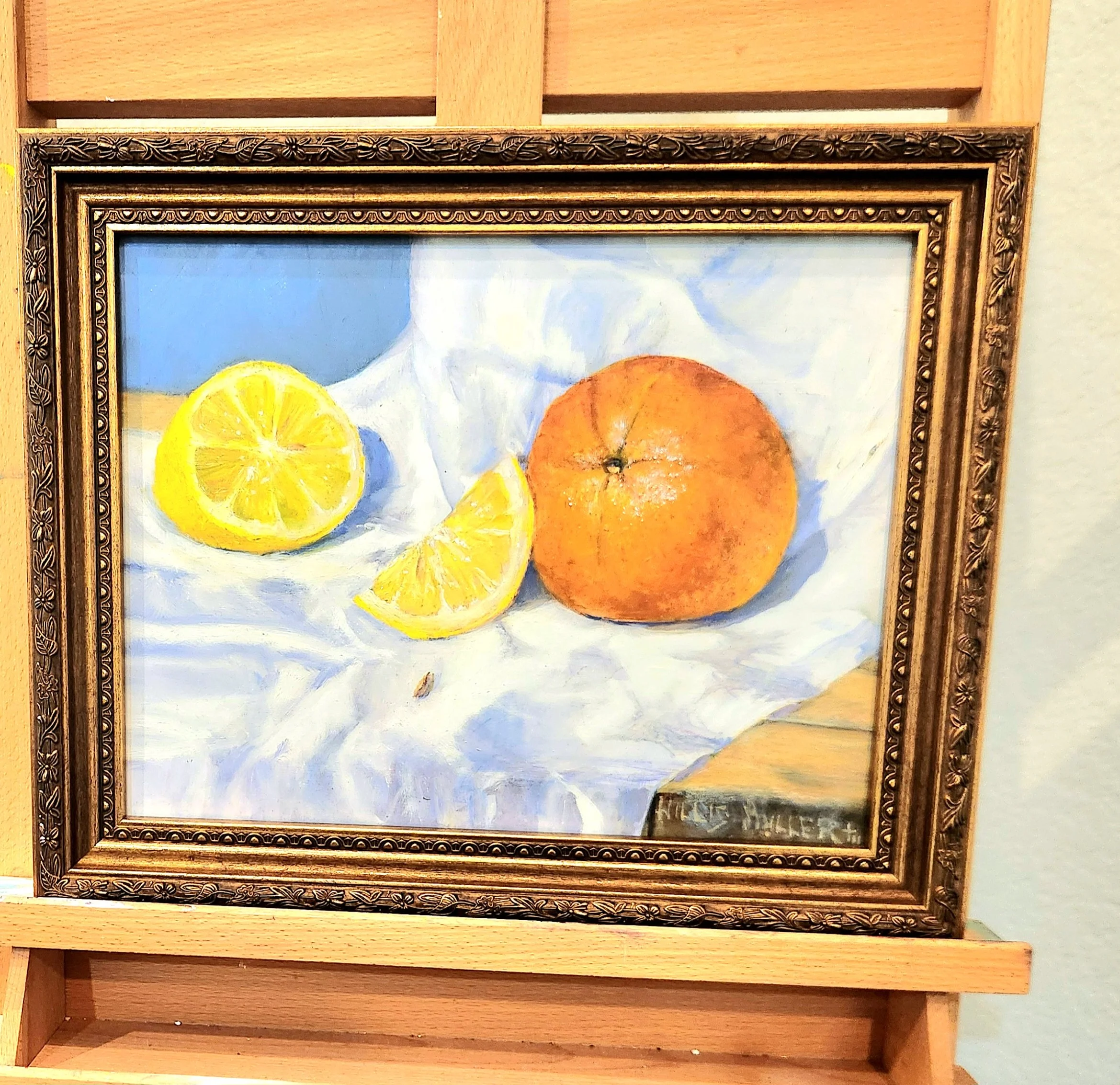 Title: No Lemons, 11' x 14" , Fframed,  Citrus Symphony Still Life PaintingHold for Ashley Cardiel Interiors