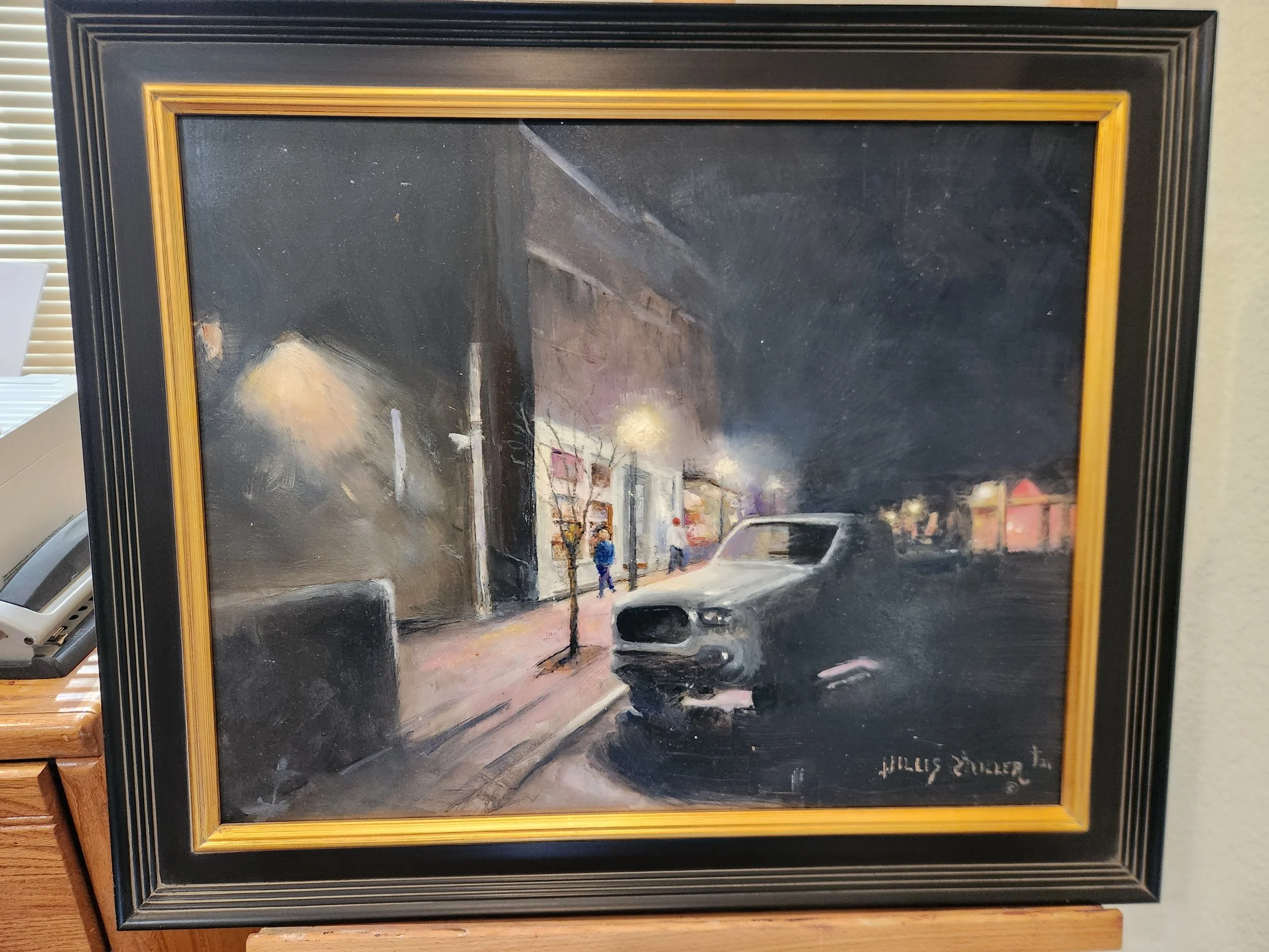 A Bright Spot, 16" x 20", original oil painting, framed