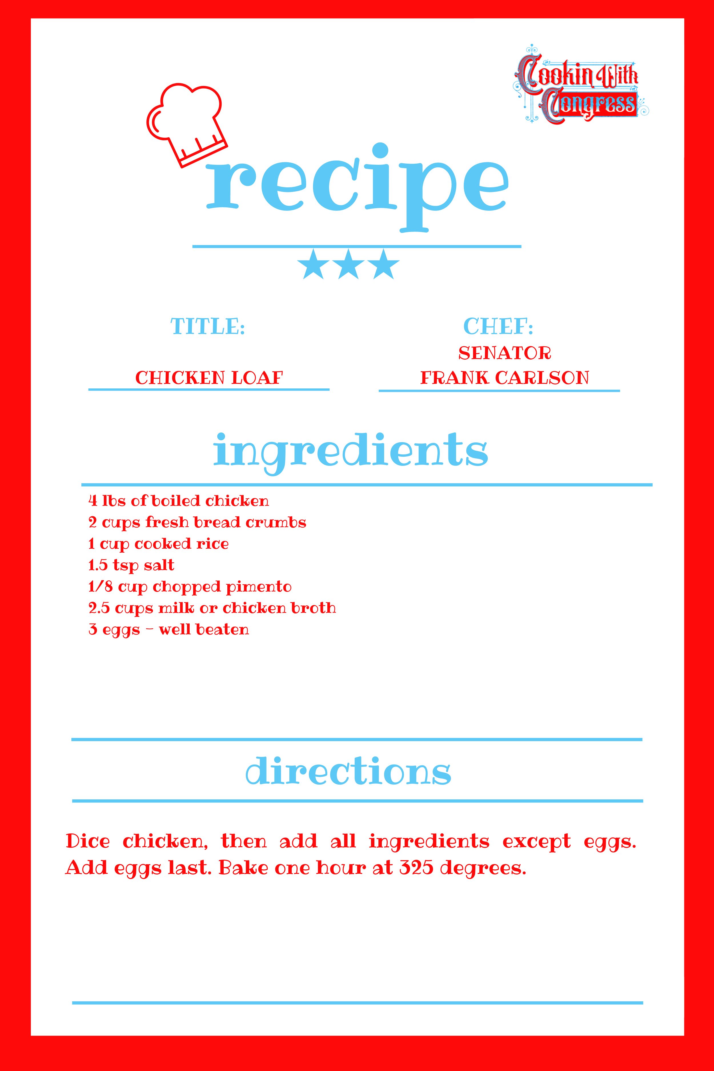Chicken loaf recipe