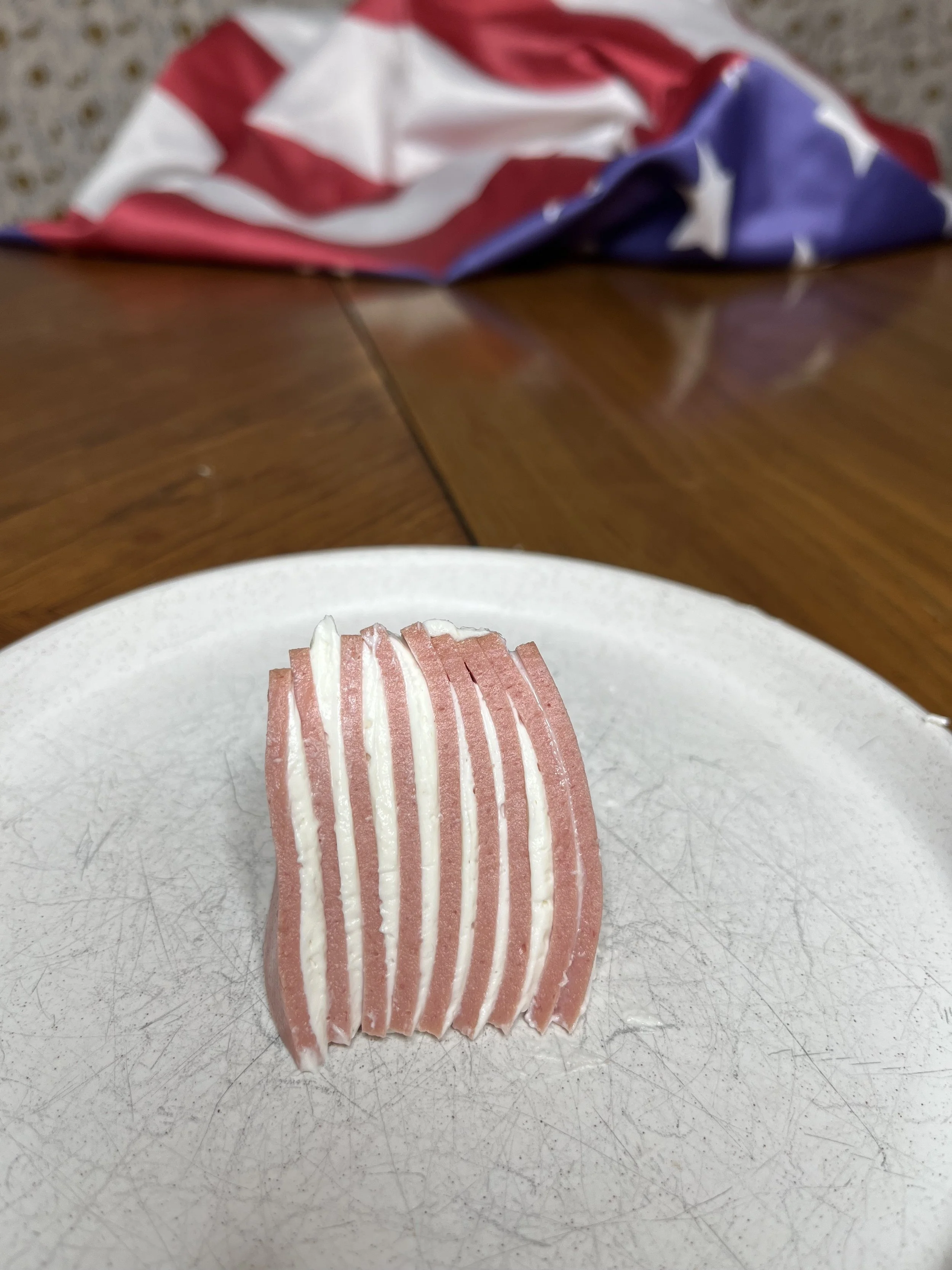 Baloney bologna cake hors doeuvre