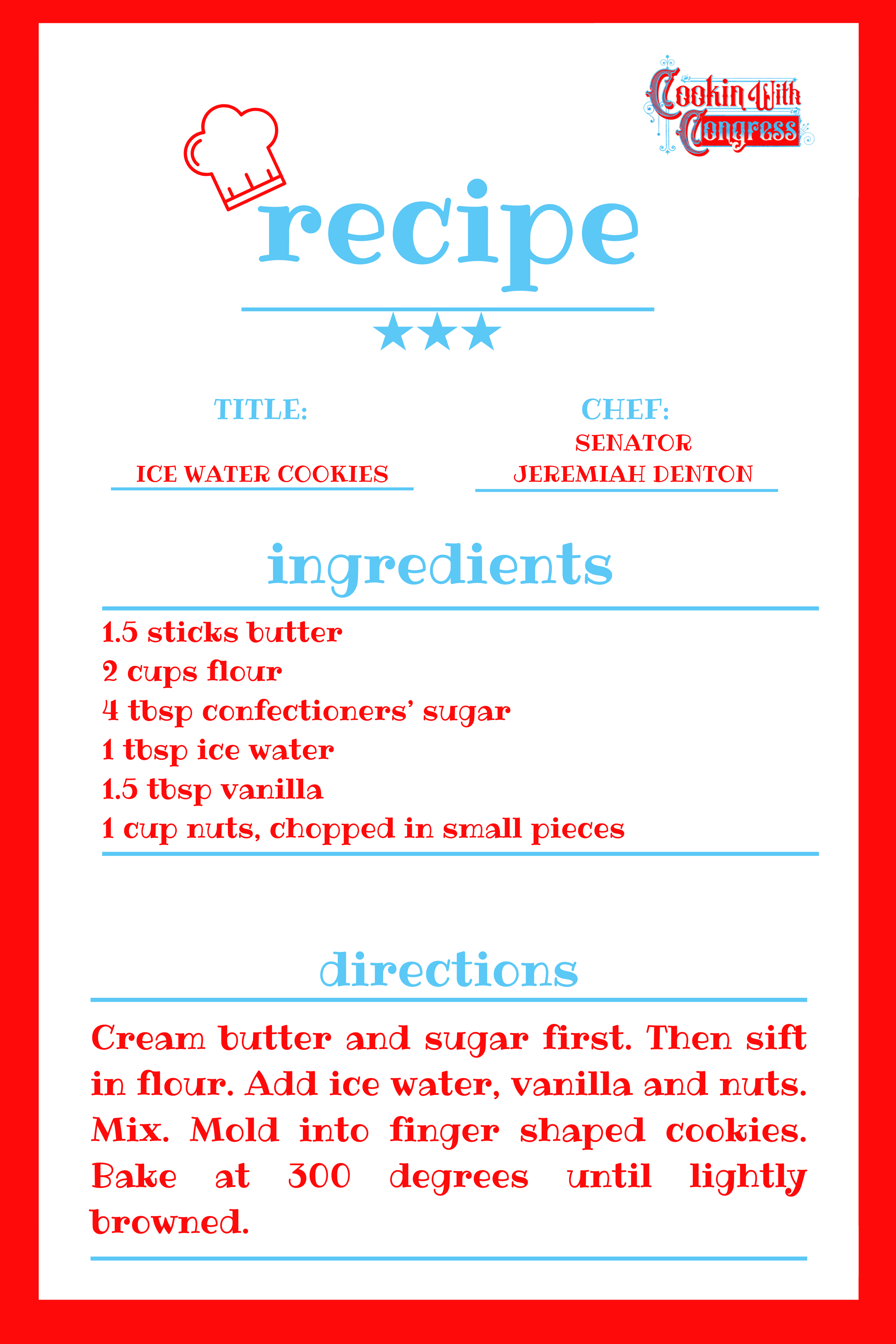 Ice water cookies recipe
