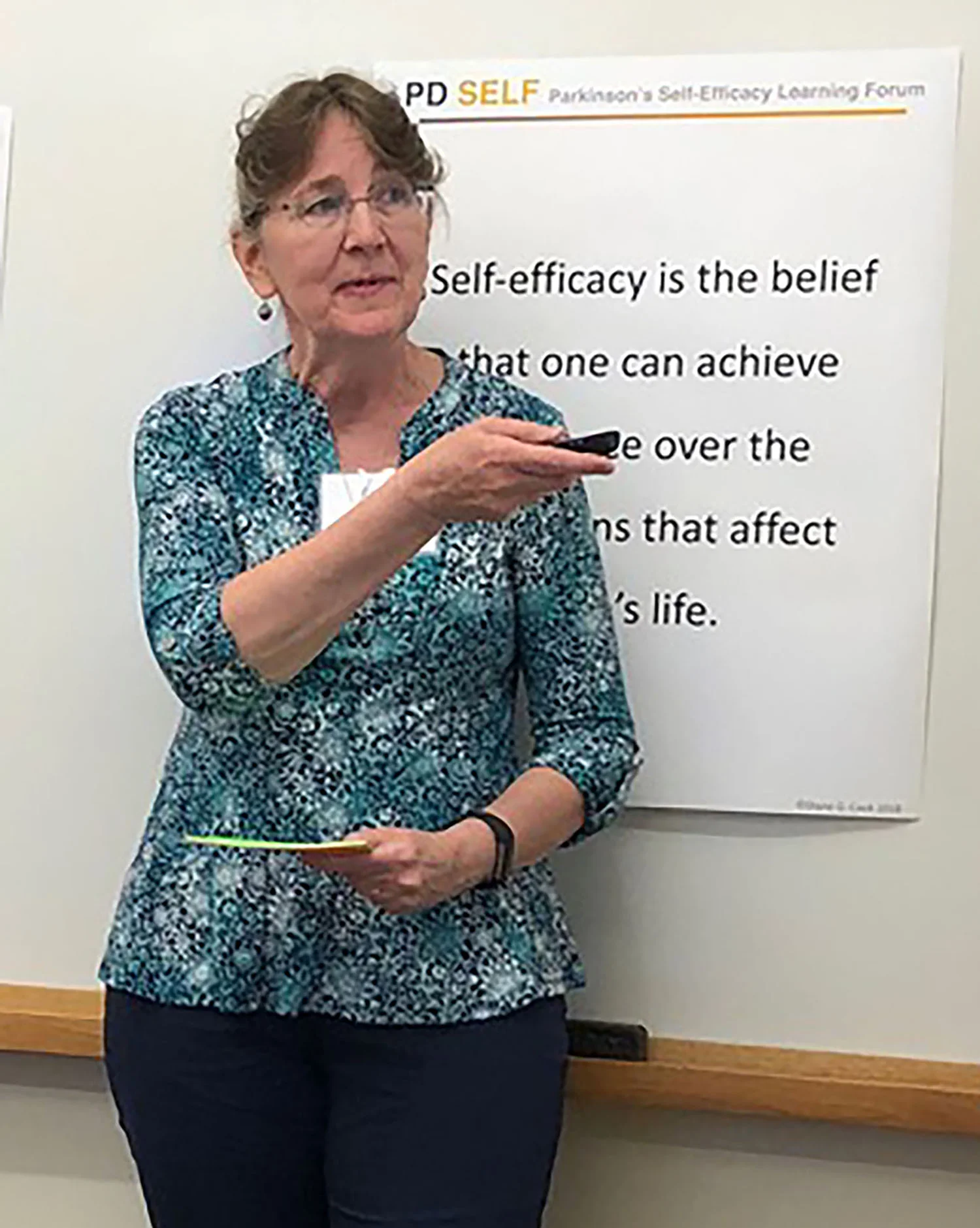 Evelyn from Hartford presenting to the group