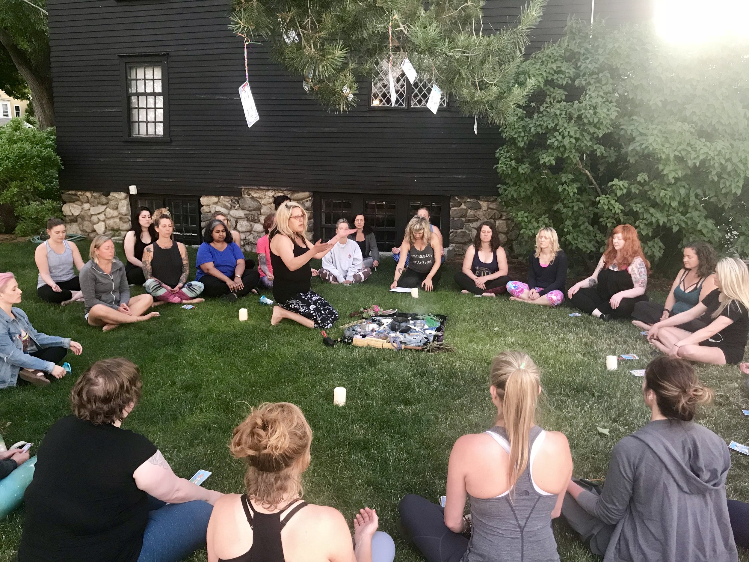 Kris opens the solstice circle for meditation.