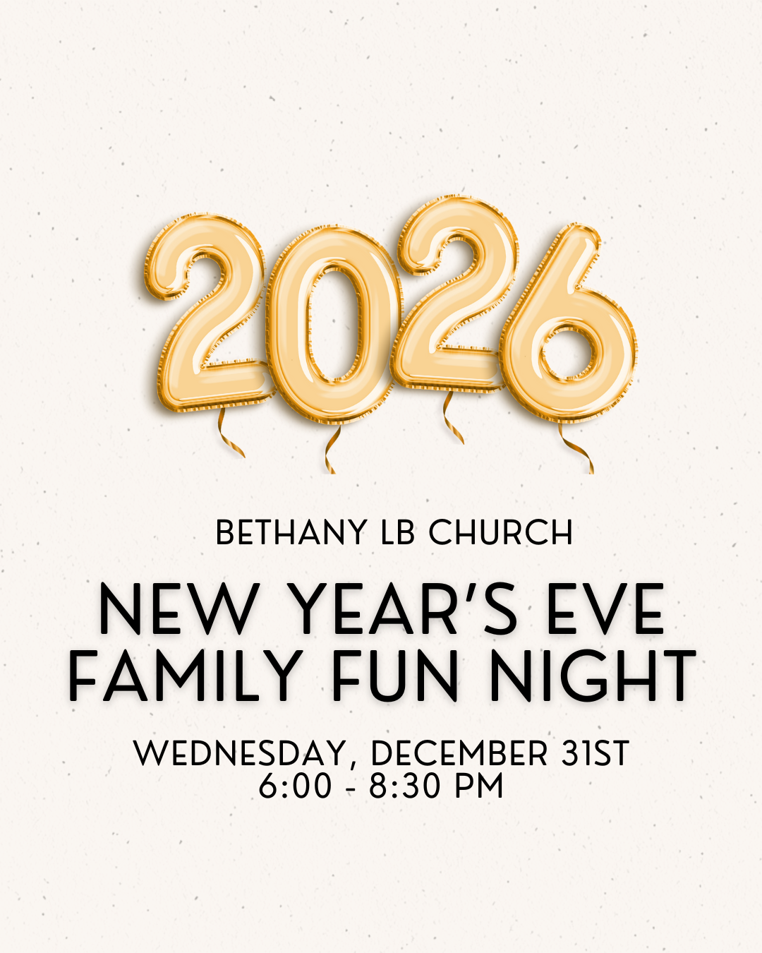 Family Fun Night: New Year's Eve