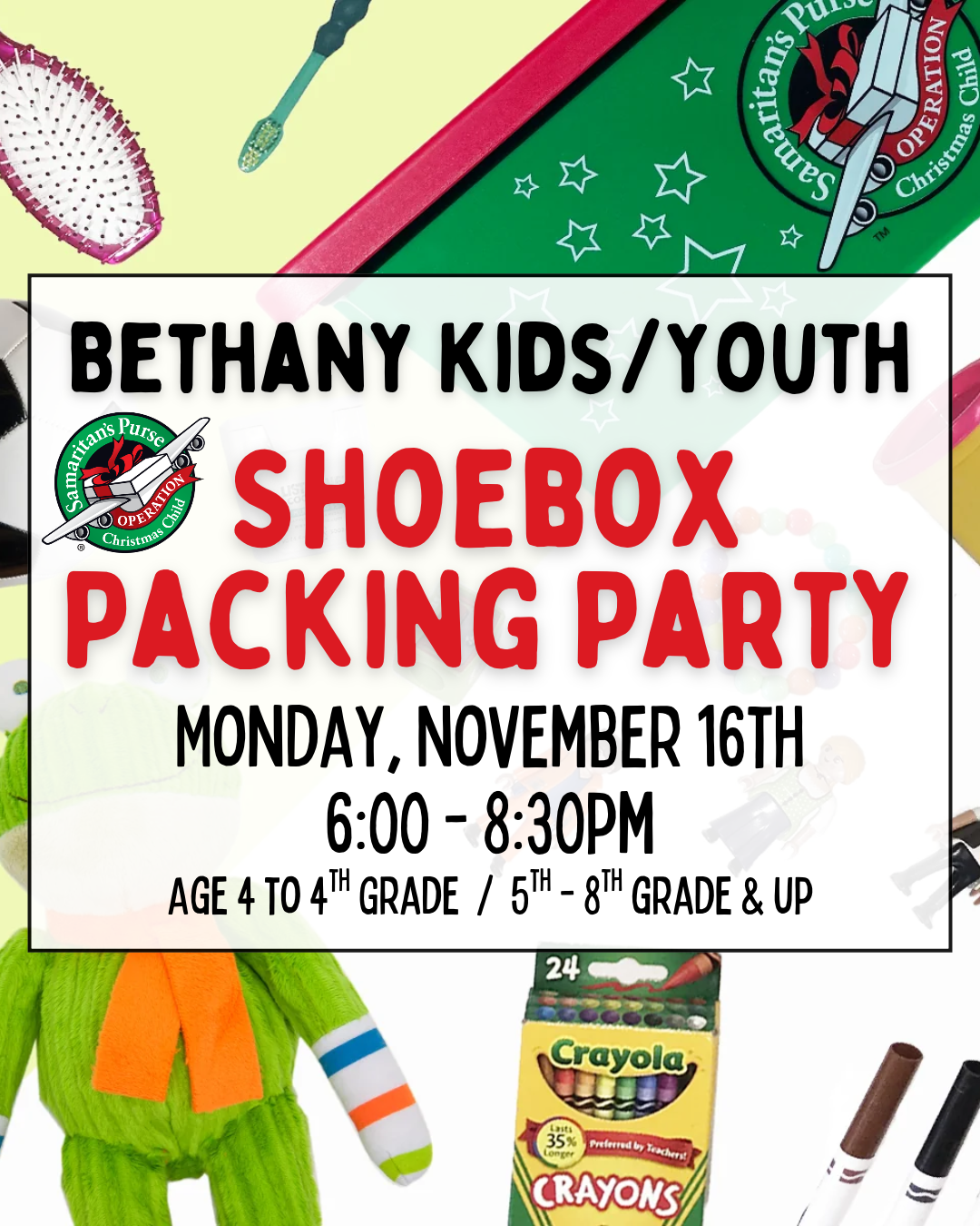 Bethany Kids &amp; Youth: OCC Packing Party