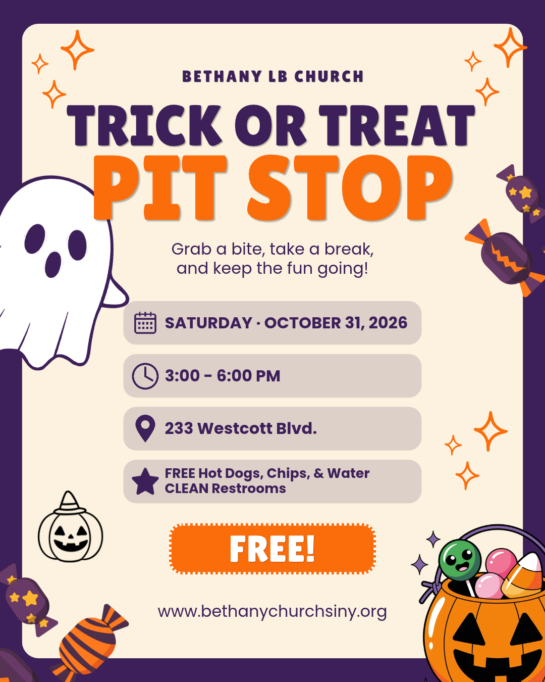 Trick-or-Treat Pit Stop