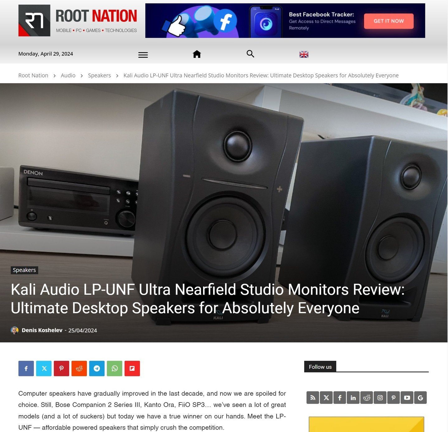 &quot;I will scream their praises from the rooftops. These are simply the best there is for this price. The Kali Audio LP-UNF will probably beat a lot of the more expensive speakers, too.&quot; ⁠
⁠
Link in bio for the full review article from our fri