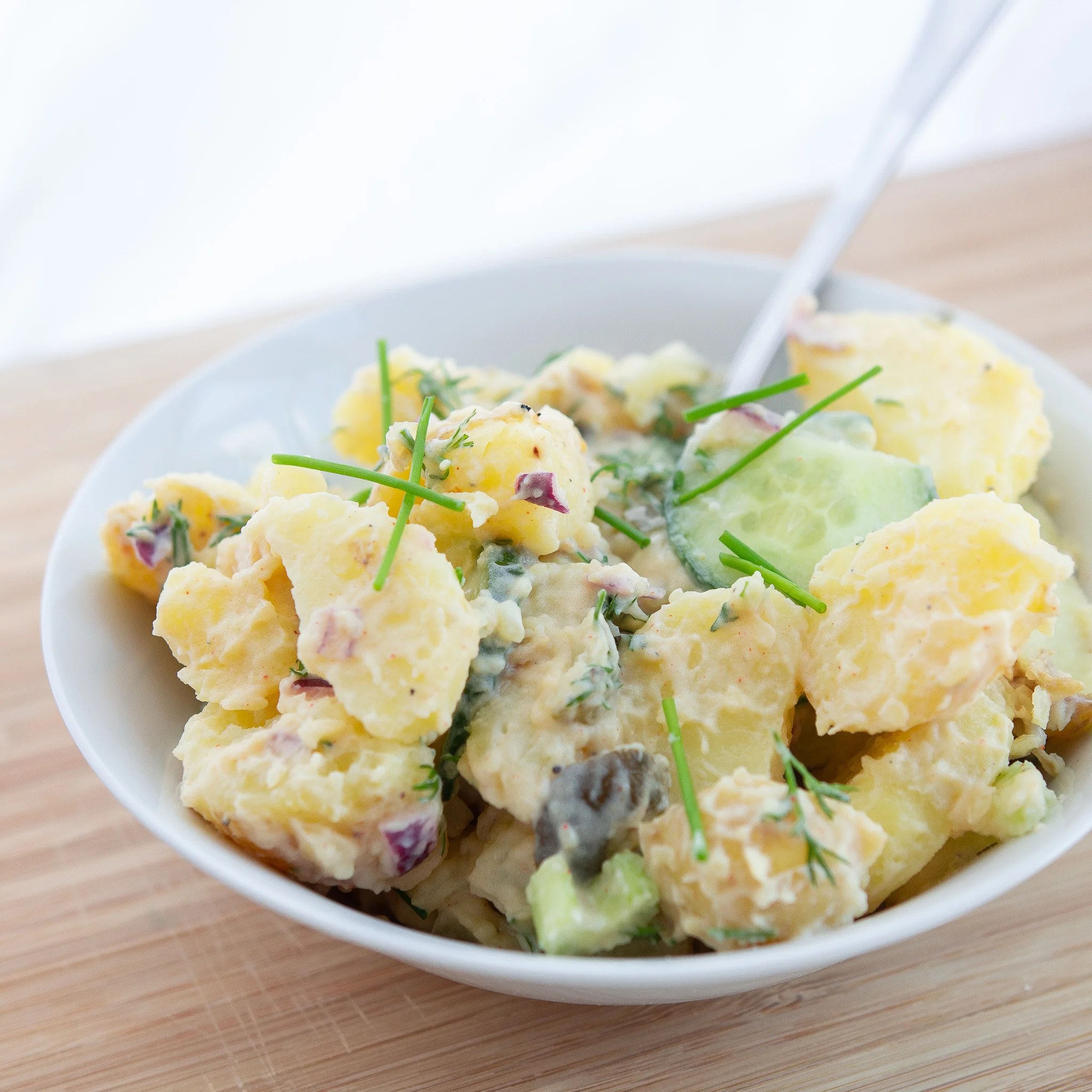Creamy Dill + Cucumber Potato Salad
