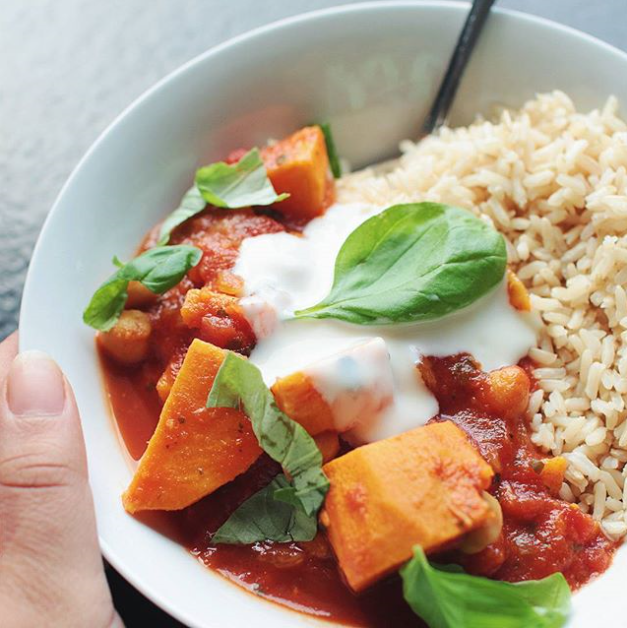 Middle Eastern Spiced Sweet Potatoe&nbsp;Chickpea Stew