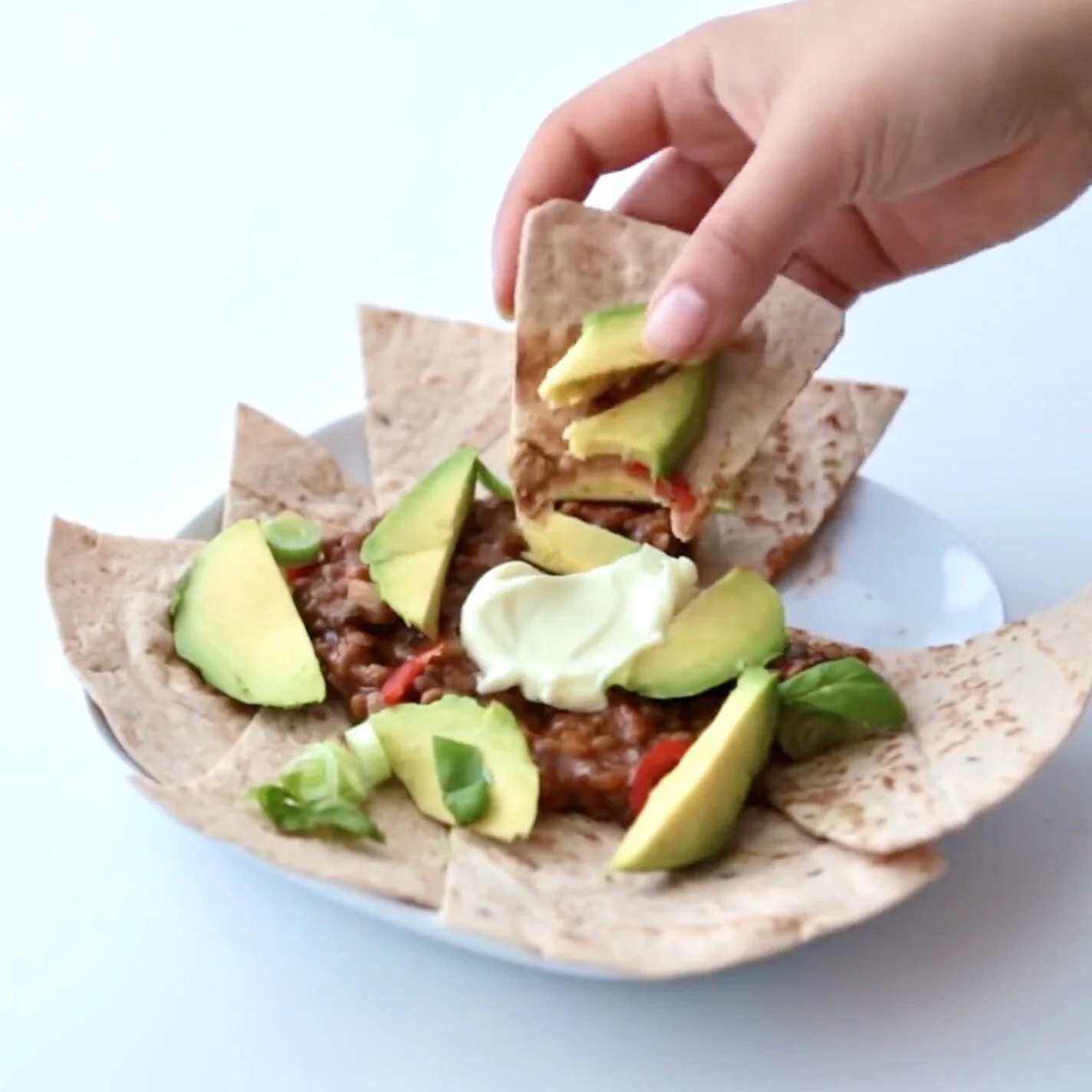 Loaded BBQ Lentil Tortillas