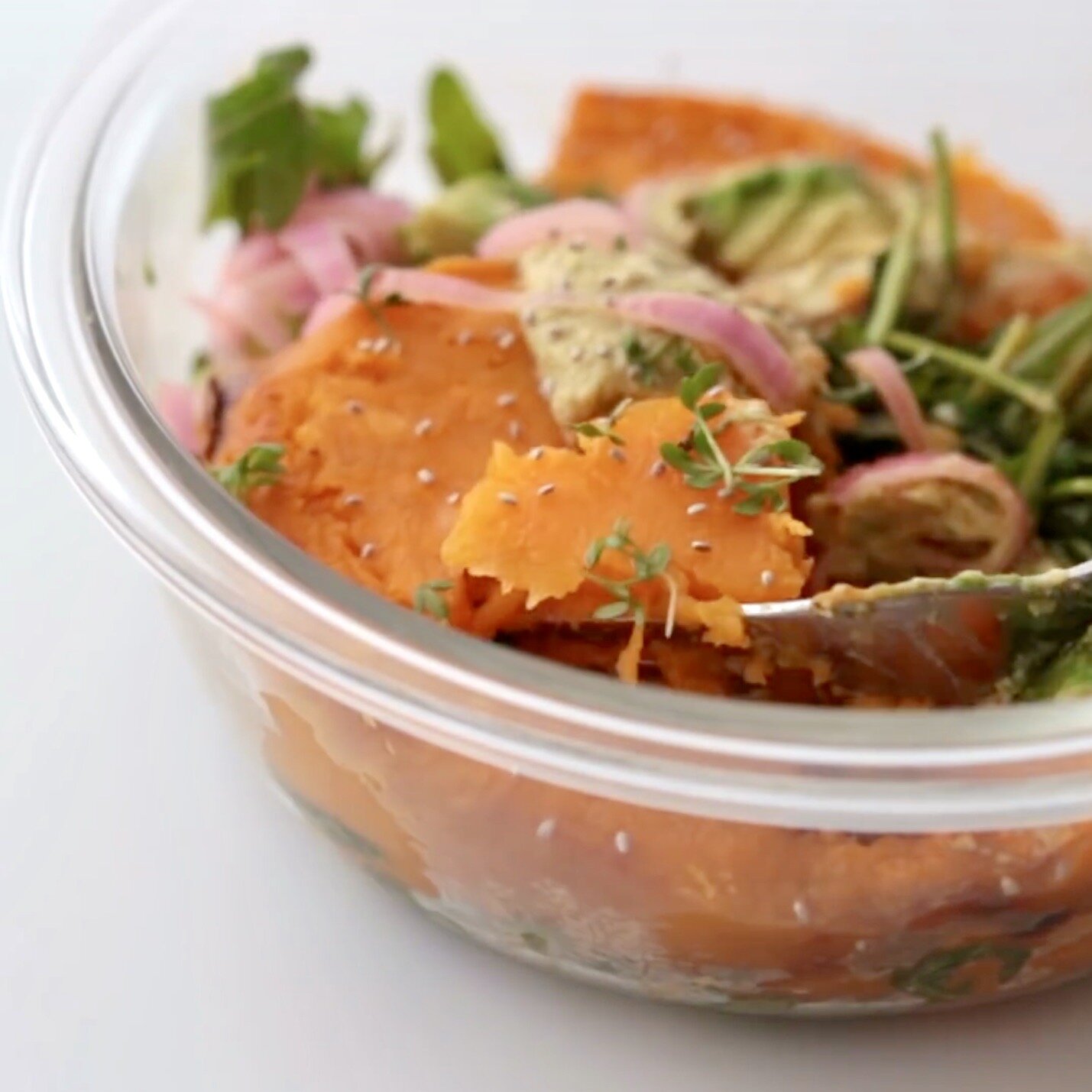 Roasted Sweet Potato with Pickled Onions