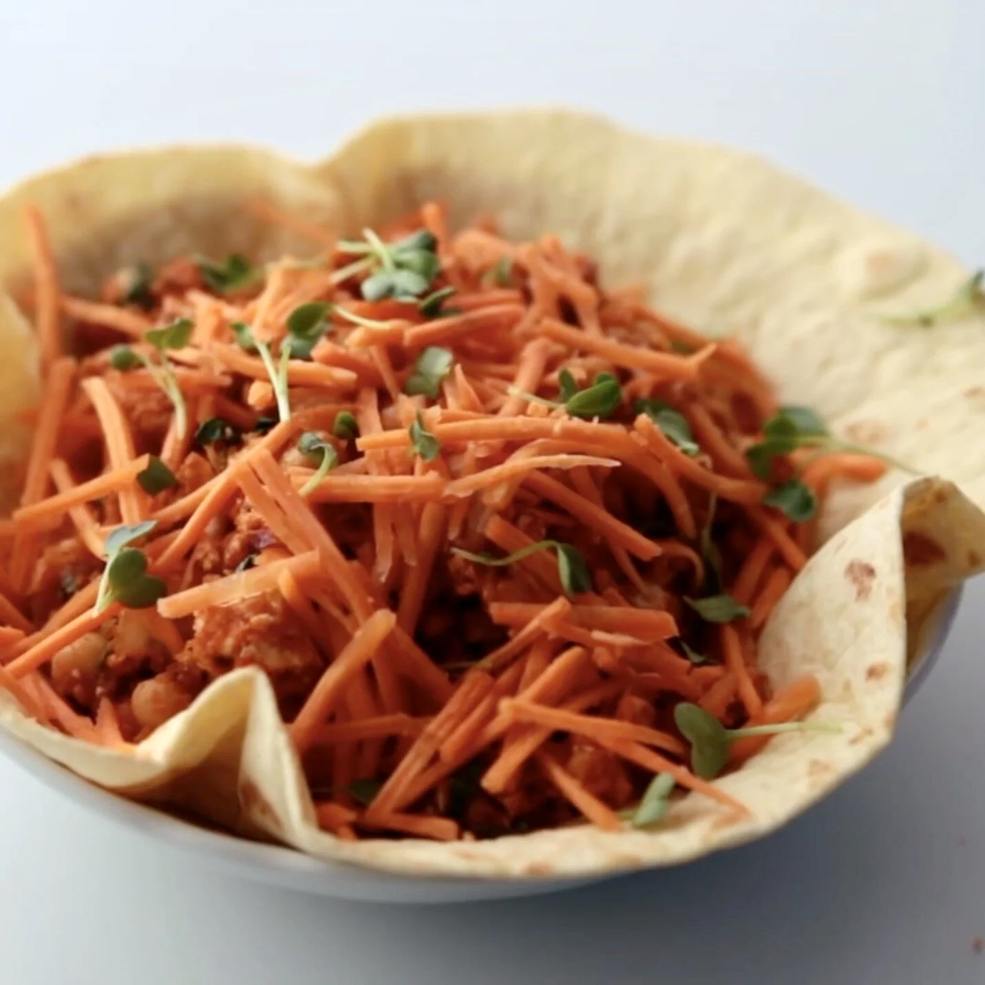 Chickpea Tofu Tortilla Bowl