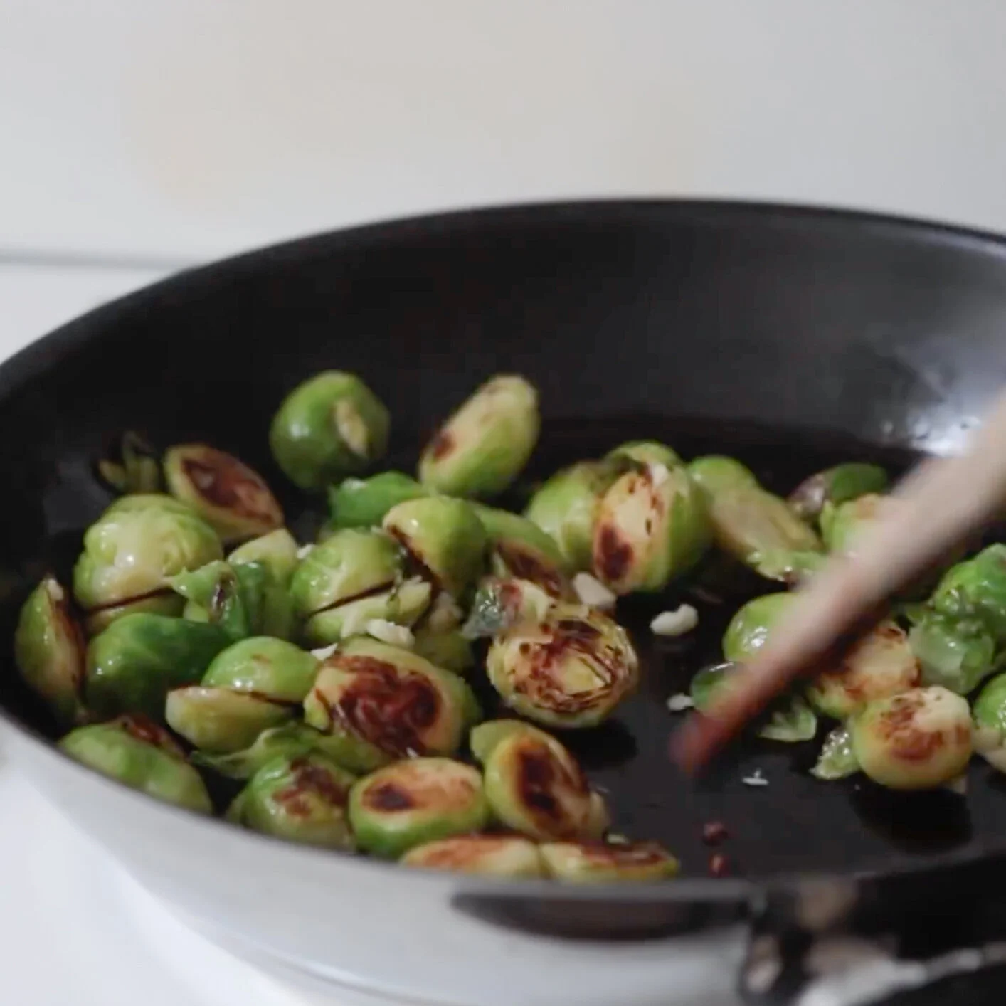 Crispy Garlic Brussel Sprouts