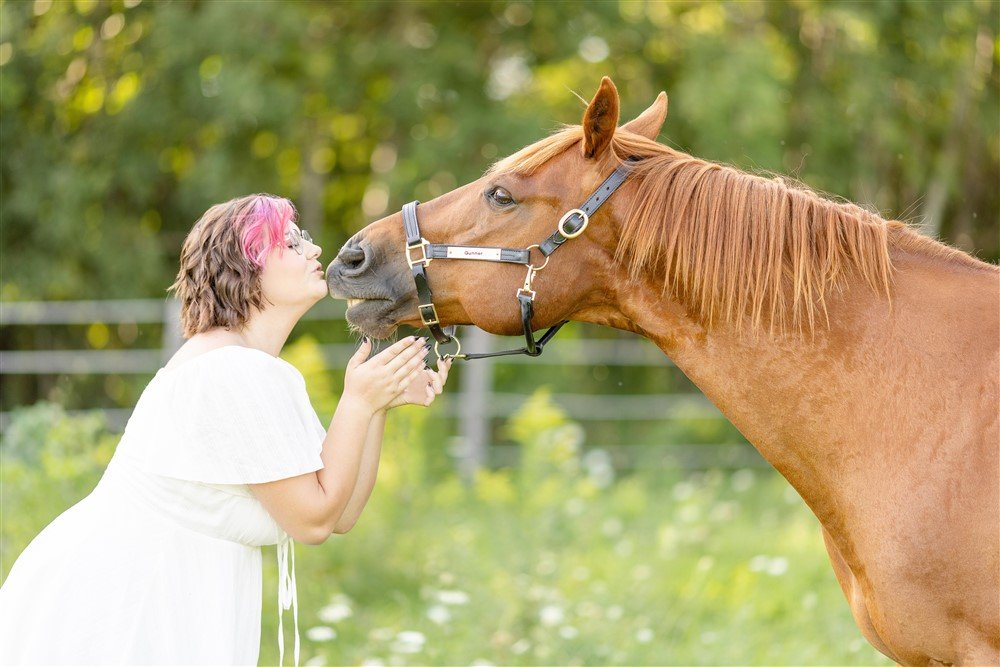 Equestrian Senior Photos with a horse in southern Wisconsin