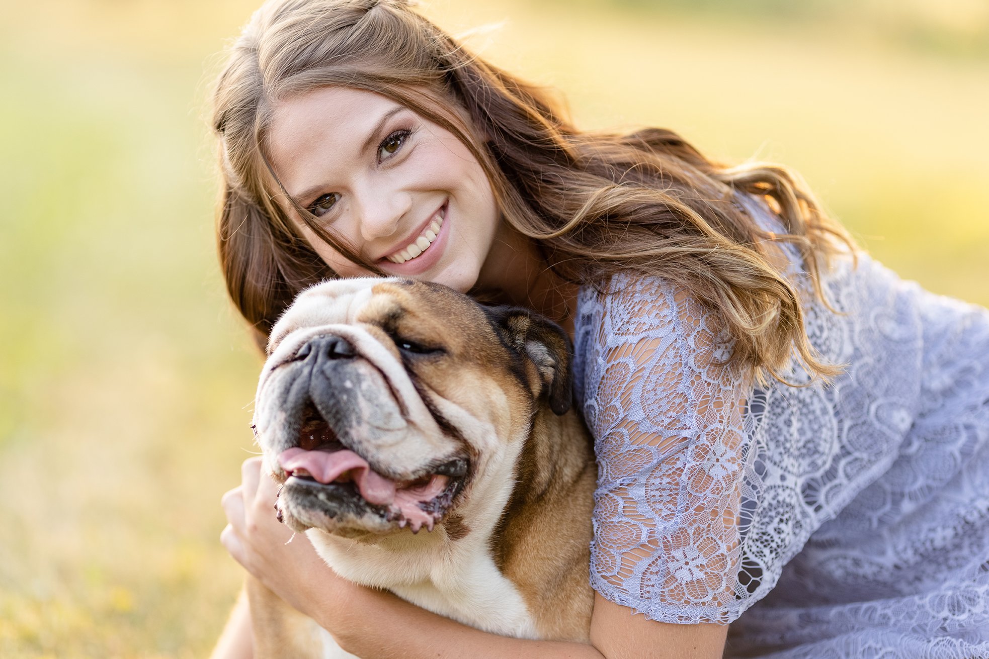 Senior Pictures with dog in Waunakee Wisconsin