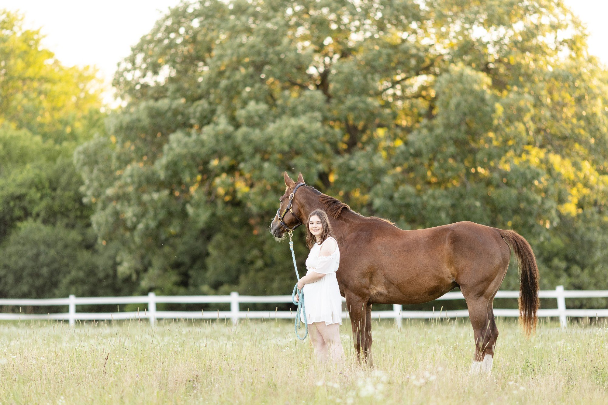 Senior Pictures with horses at Cedar Ridge Stables in Ripon, WI