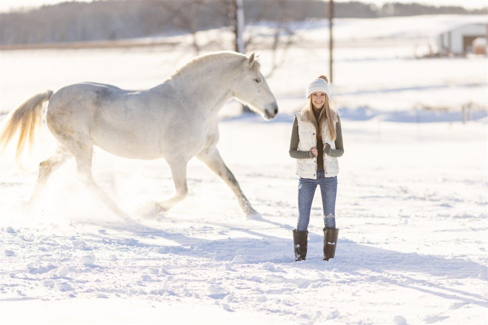 Winter Senior Pictures with your horse