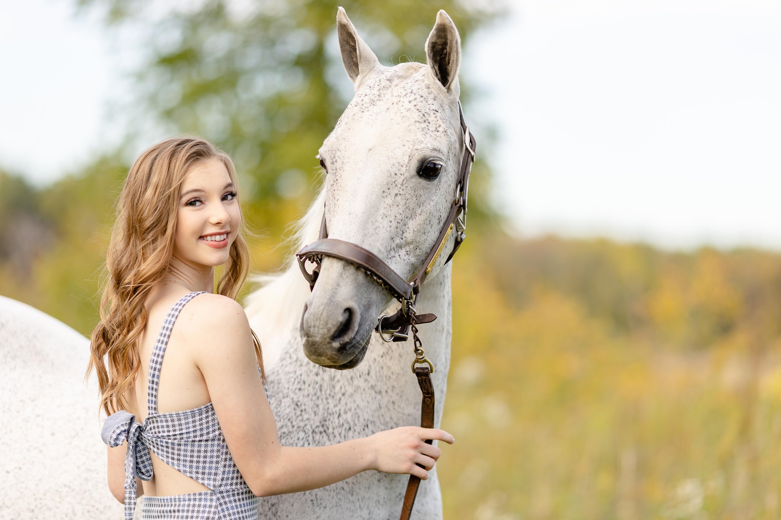 Senior Photo Session with horse in Seymour, WI