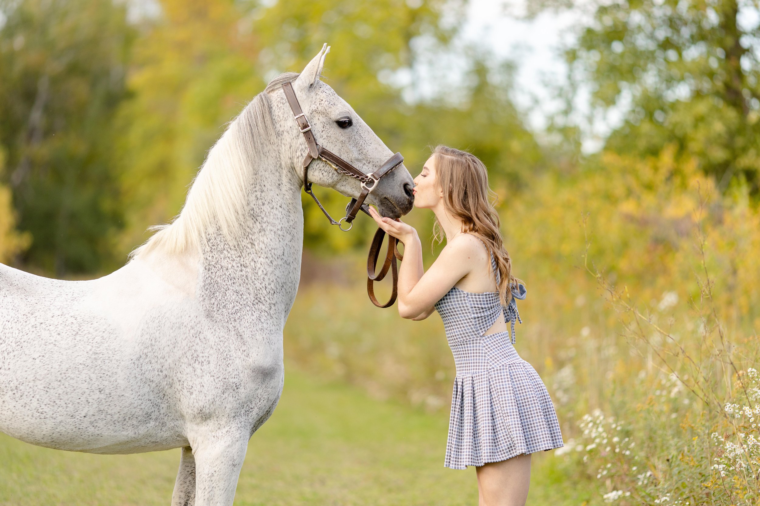 Senior Photo Session with horse in Seymour, WI