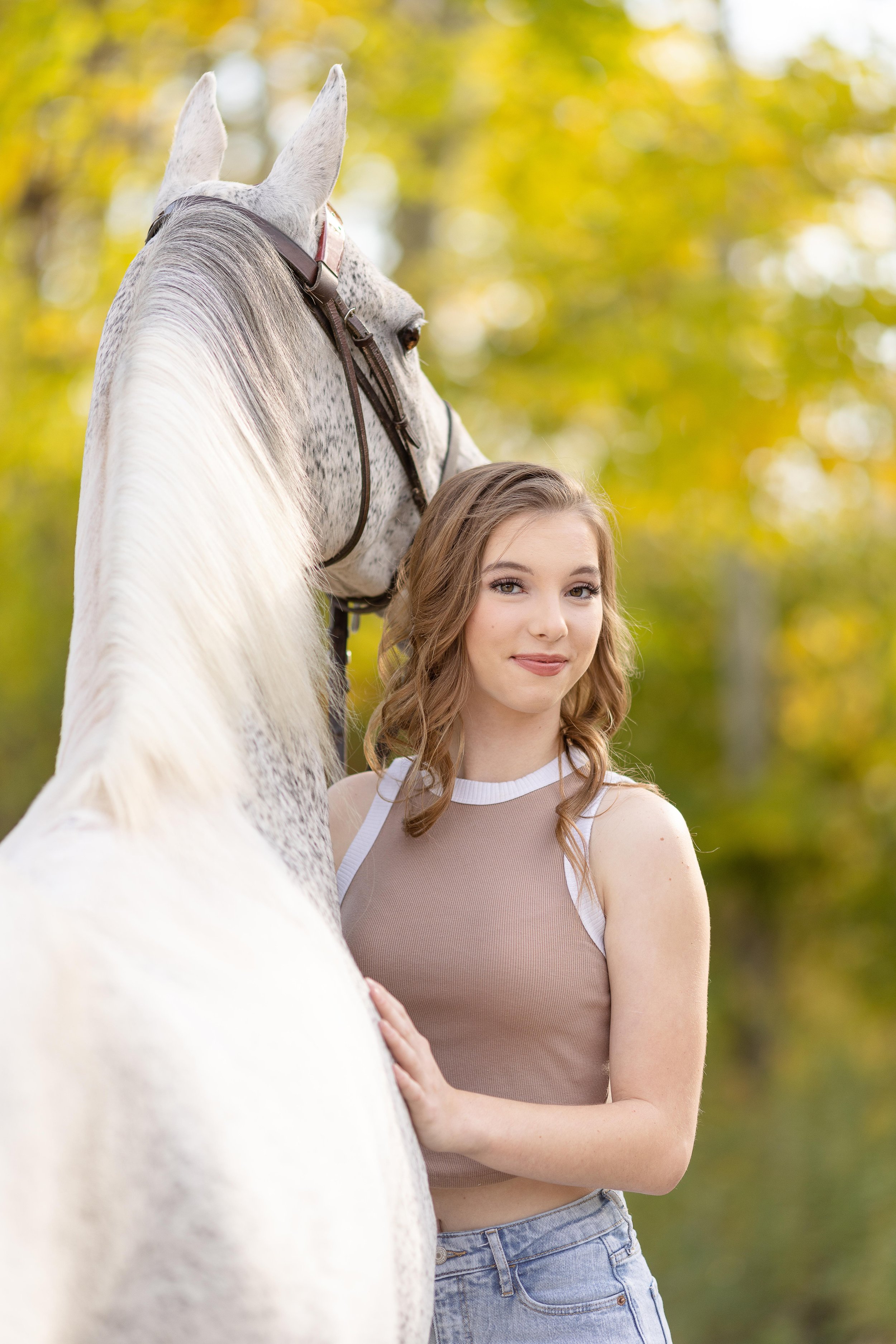 Senior Photo Session with horse in Seymour, WI