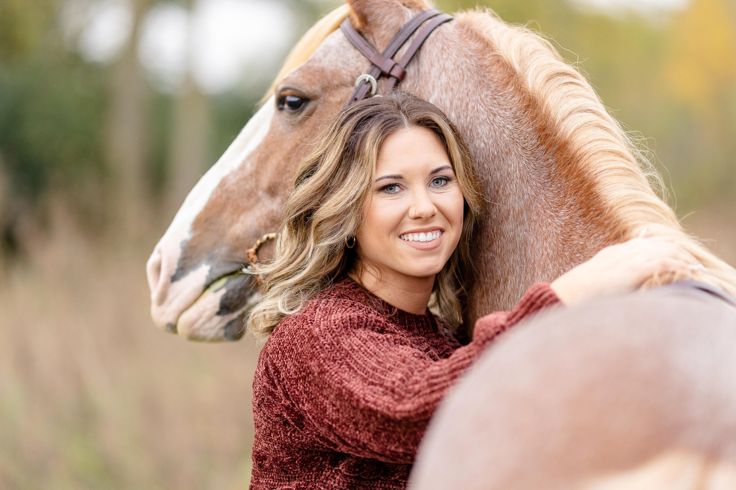 Horse &amp; Rider Photoshoot with a mustang mare in Poynette, WI