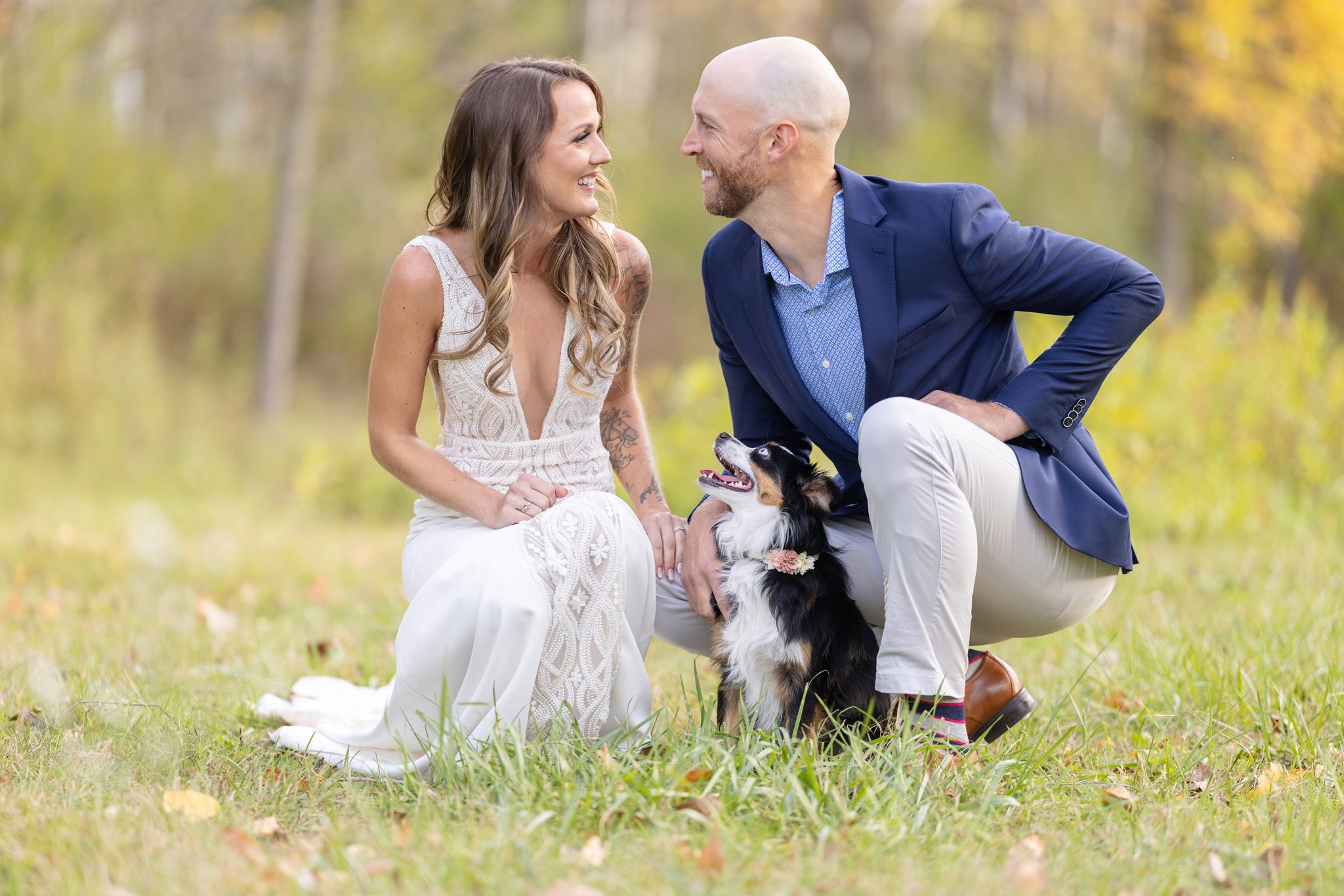 Wisconsin Bridal Portraits with a Dog