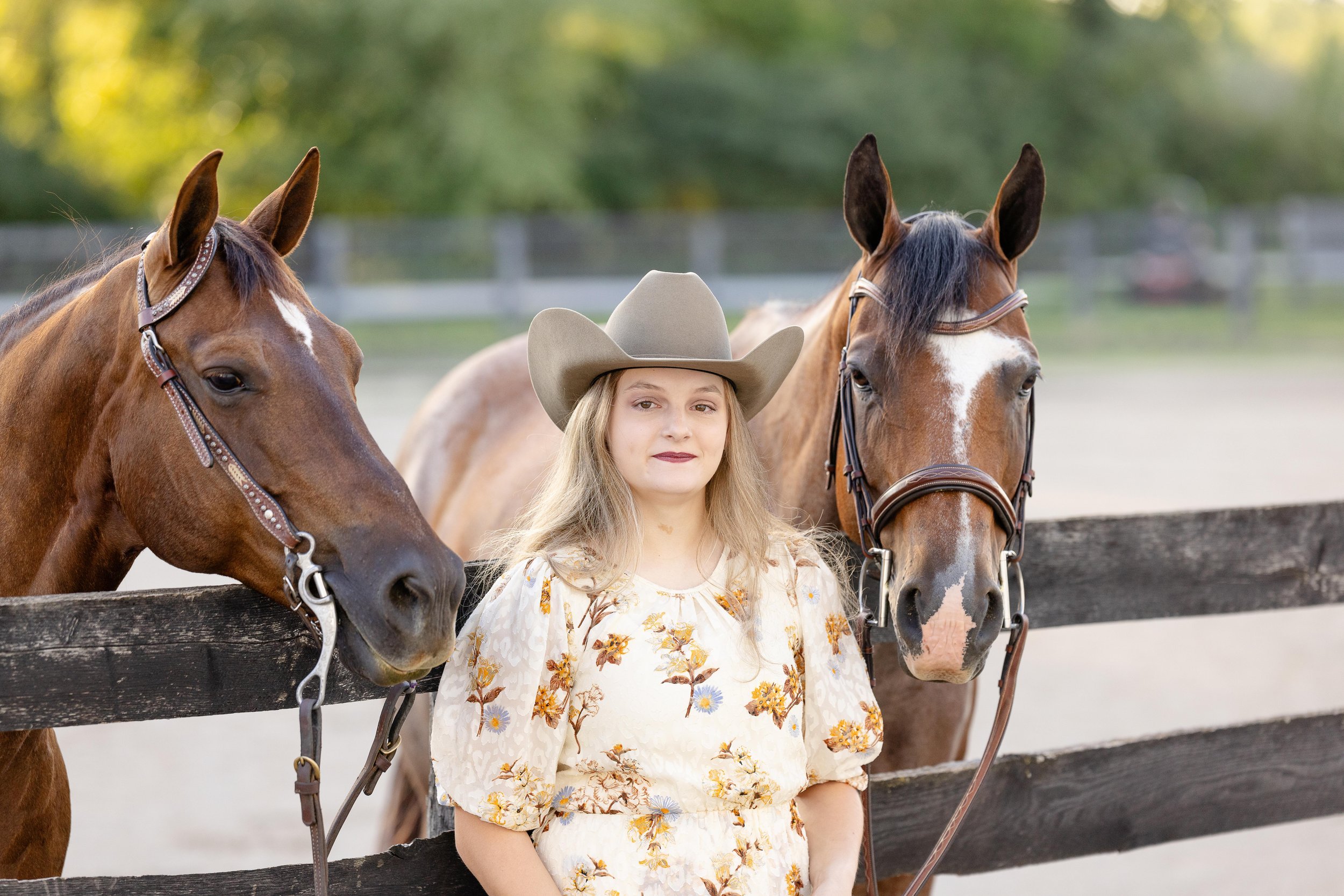 Senior Session with horses in Findlay, OH