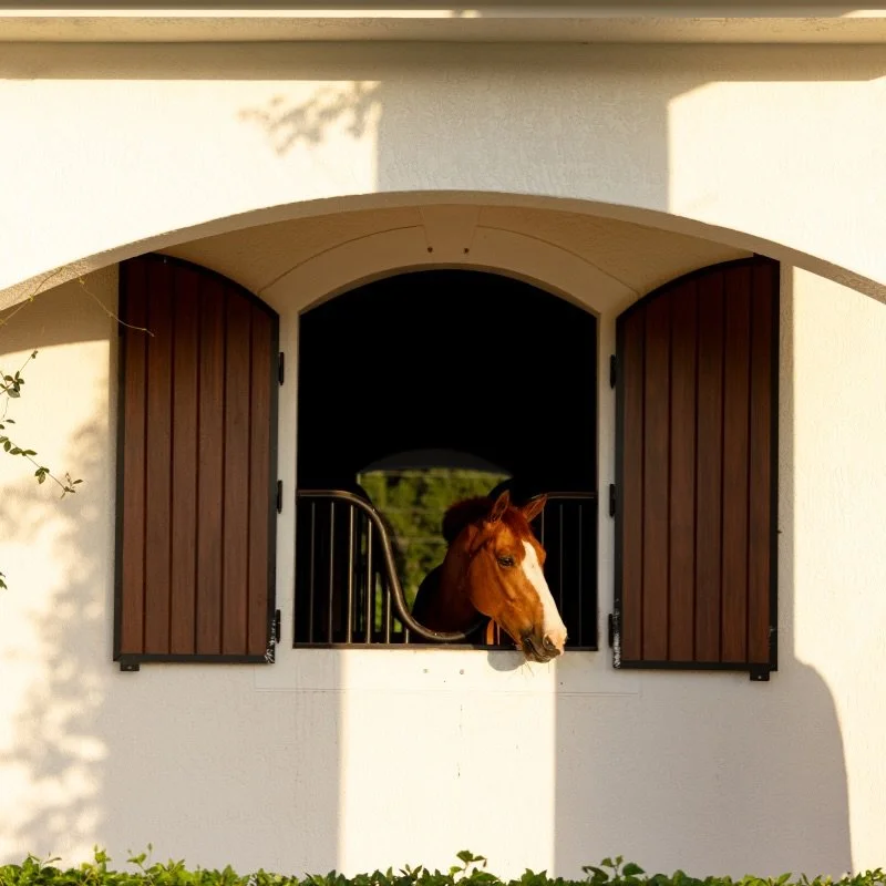 &ldquo;Did someone say dinner time?&rdquo;

Every barn has that one horse who keeps a very close eye on everything happening outside their stall.
