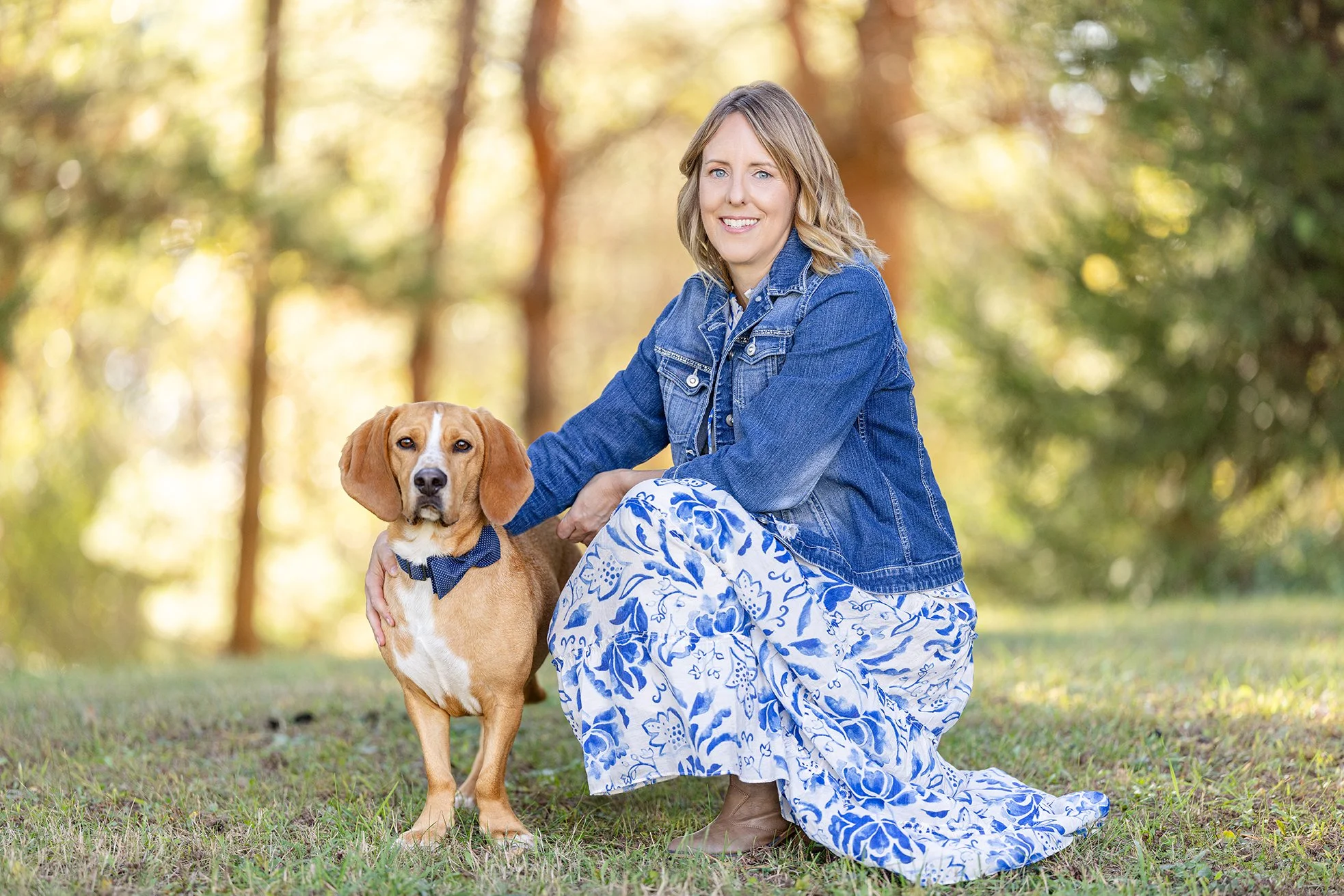 Otis the dog and his owner, ann, pose for a portrait