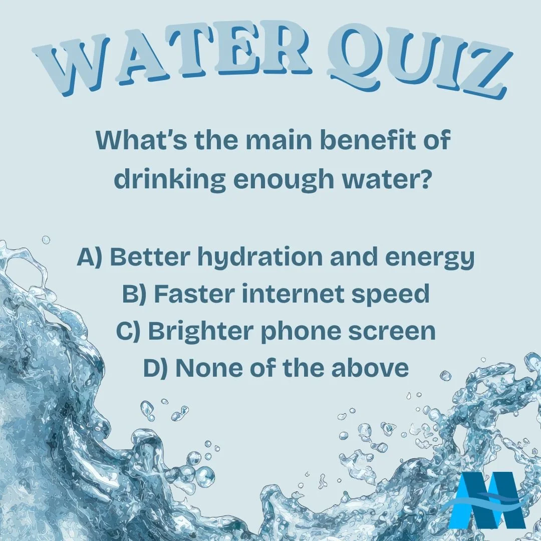 💦 Water Quiz 💦

Drop your guess in the comments! 

Answer revealed later today!

#WaterQuiz #TestYourKnowledge #StayHydrated