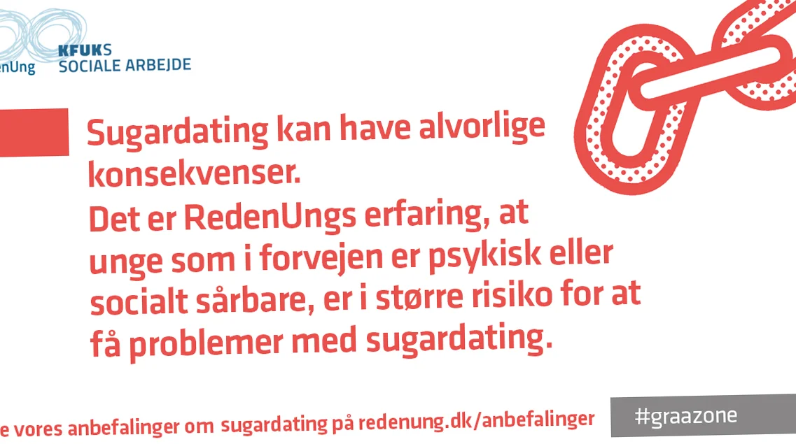 KOMMUNIKATION, SOCIALE MEDIER: Sugardating - Grafisk materiale på tværs af platforme - til konference af KFUK + RedenUng (2017) #GRAAZONE