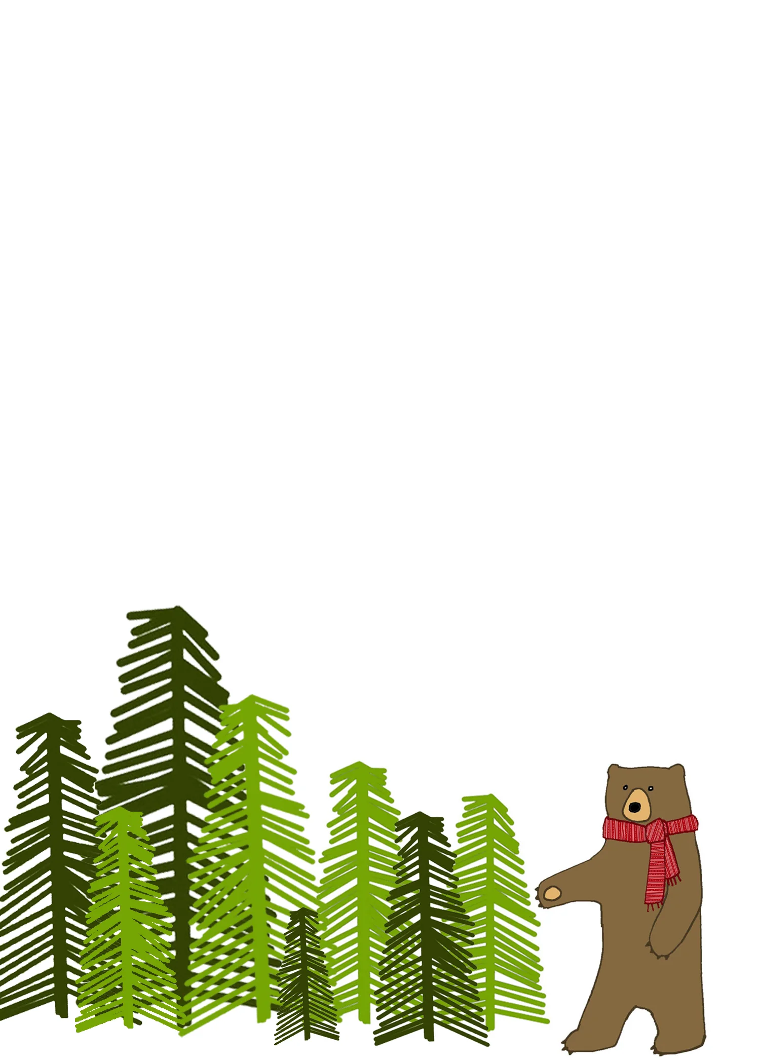 winter bear notepad